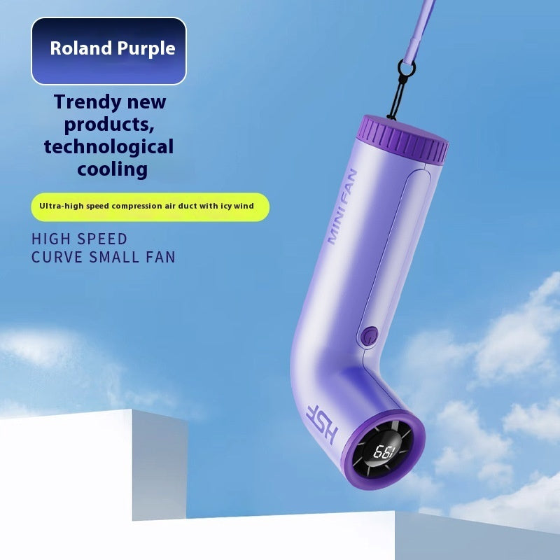 High-speed Little Turbine Digital Display Charging Long Endurance Portable Fan