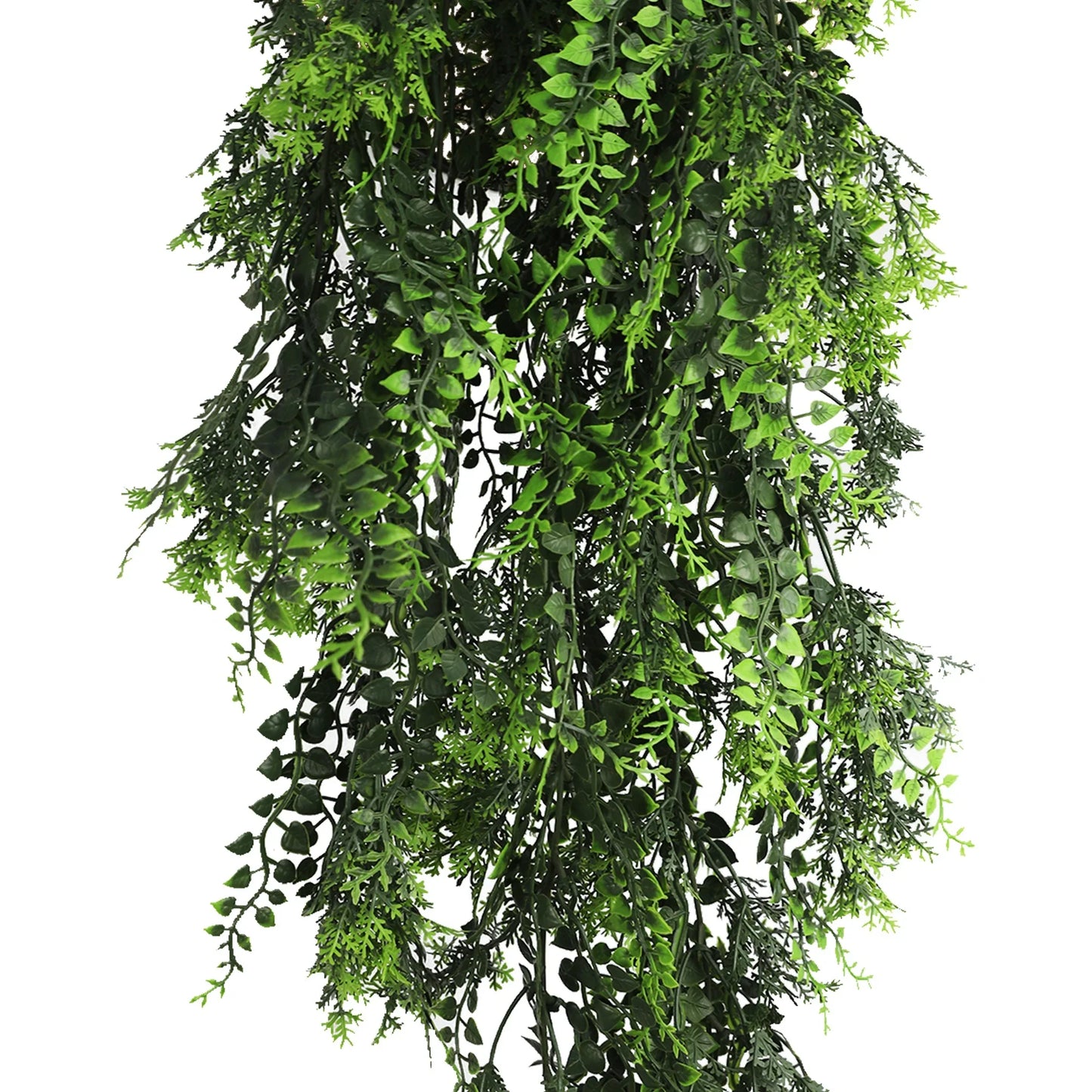 Artificial Hanging Mediterranean Fern Vine – UV Resistant & Fire Rated (8.6in x 30in | 22cm x 76cm)-3