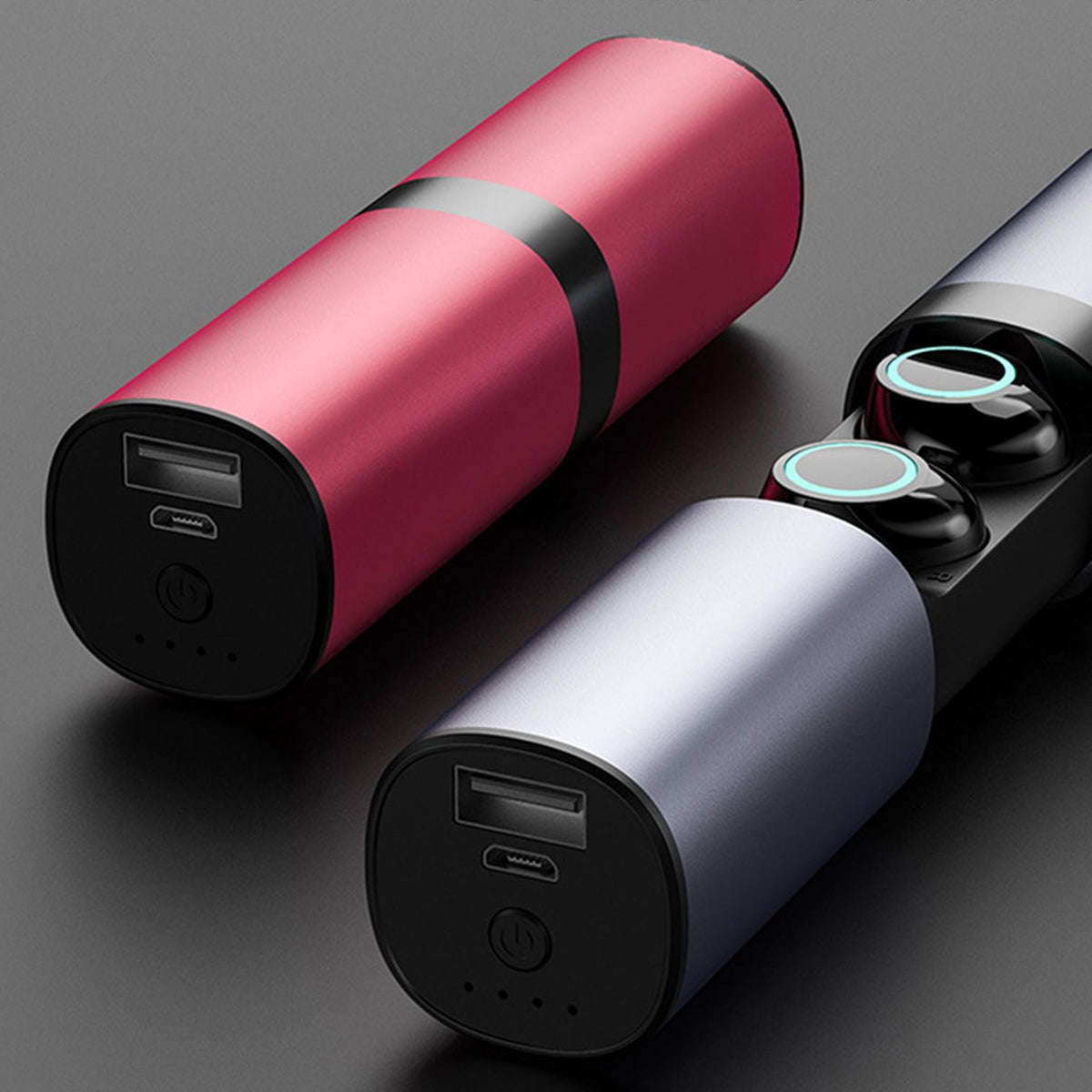 True Twin 2 In 1 Wireless Headphones with Phone Charger ??Stylish & Portable Audio Solution