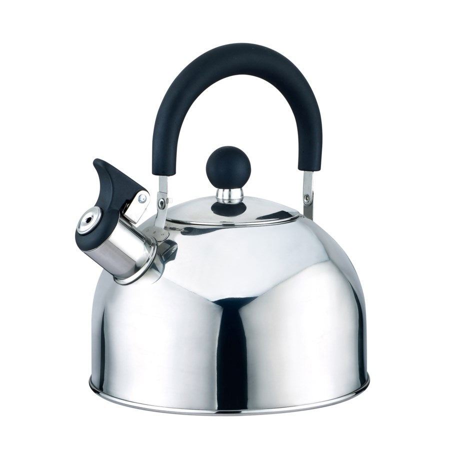 J&V TEXTILES 2.5-Quart Stainless Steel Whistling Tea Kettle - Safe & Durable, Modern Teapot for Fast Boiling
