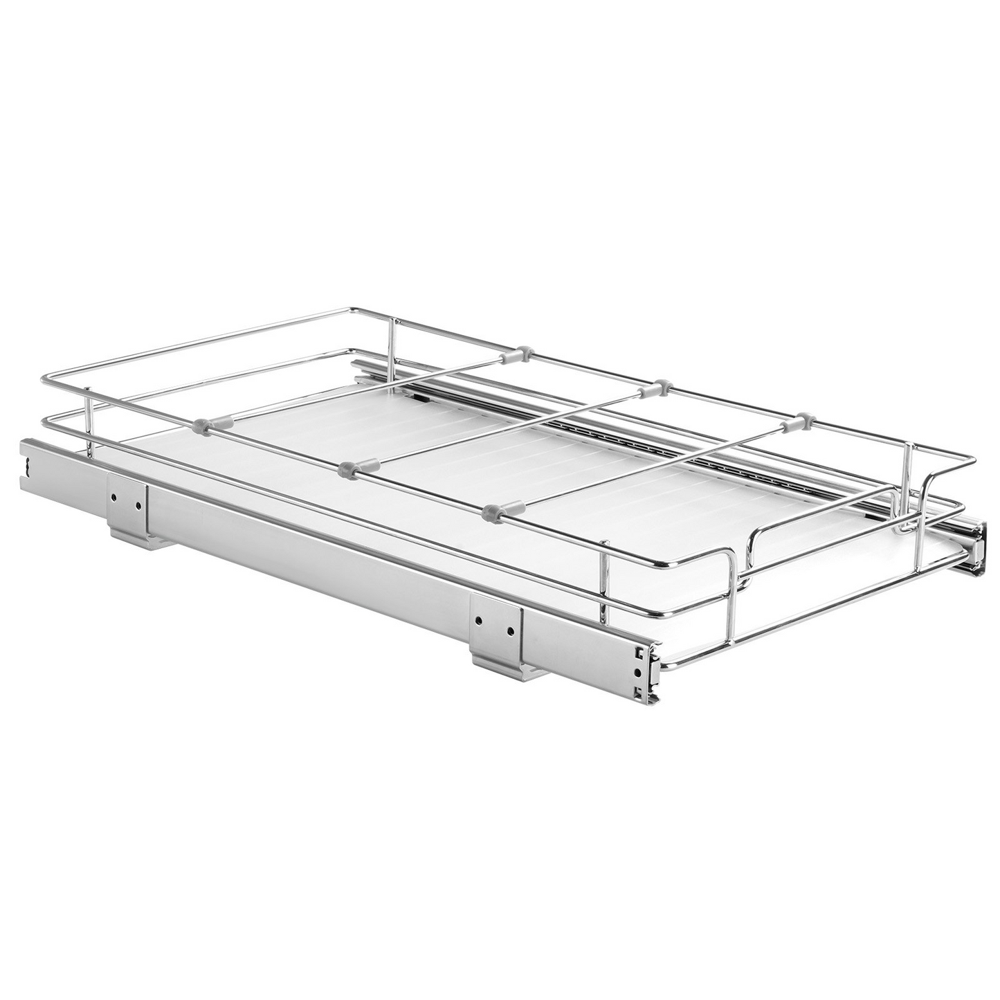 VEVOR Pull Out Cabinet Organizer, 11"W x 21"D, Heavy Duty Slide Out Pantry Shelves, Chrome-Plated Steel Roll Out Drawers for Kitchen, Bathroom & Under Sink Storage