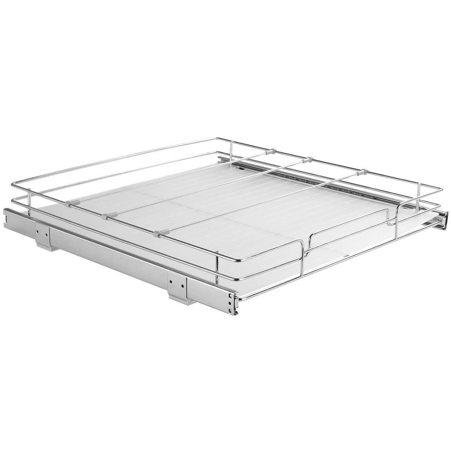 VEVOR Heavy Duty Pull Out Cabinet Organizer - 20"W x 21"D Slide Out Pantry Shelves, Chrome-Plated Steel for Kitchen, Bathroom & Under Sink Storage