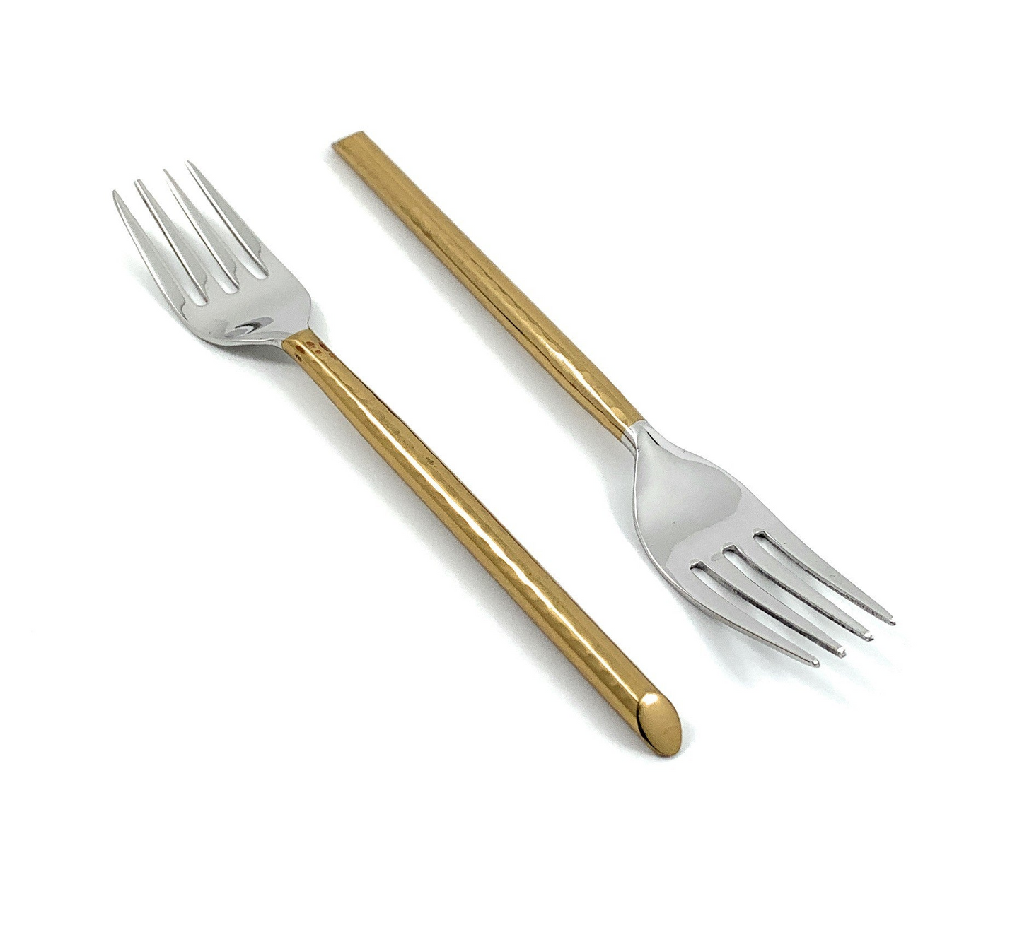 Vibhsa Golden Silverware Dinner Forks Set of 6 - Elegant & Durable Stainless Steel Cutlery for Luxurious Dining Experience