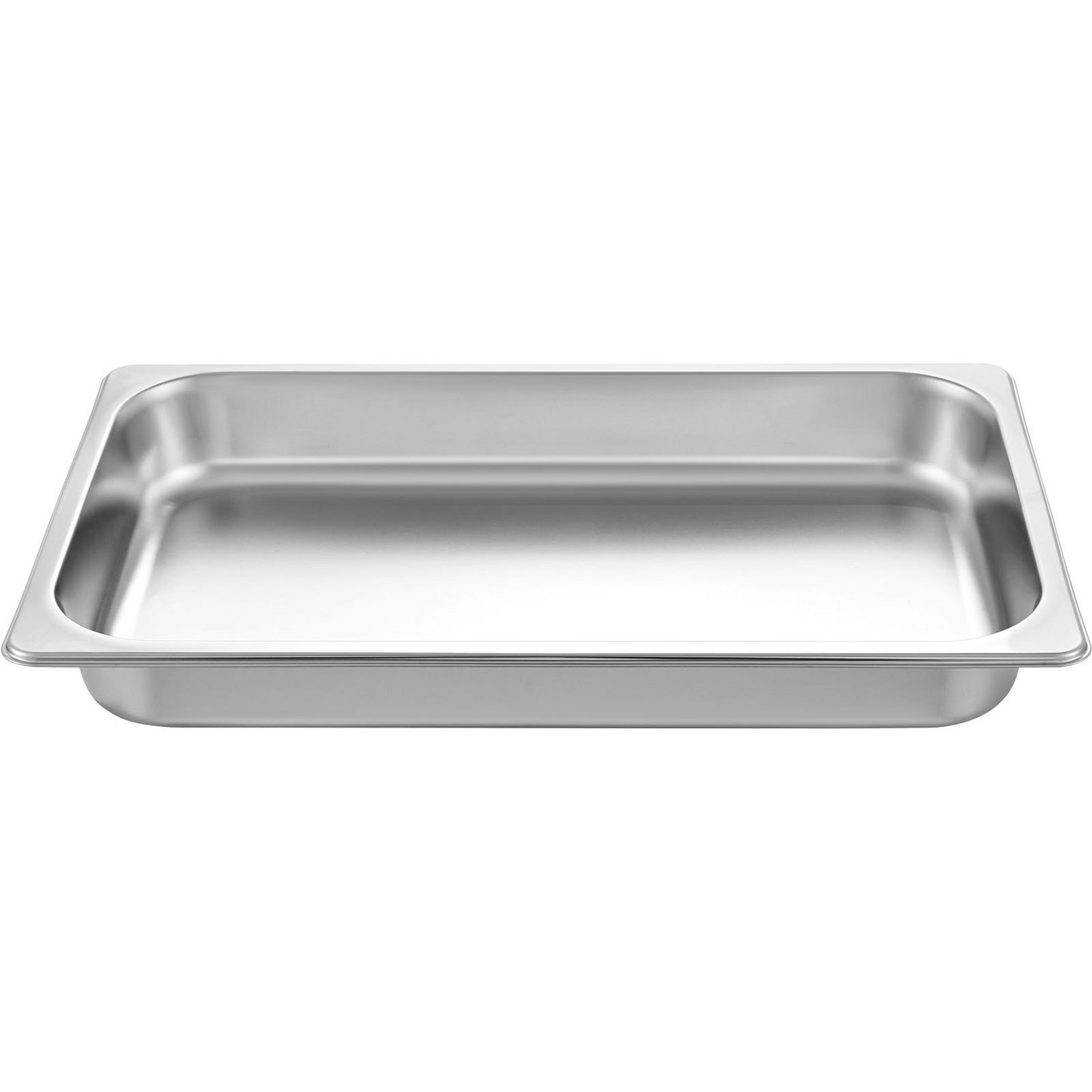 Durable Stainless Steel Hotel Pans Full Size Set - 6 Pack, 2.5 Inch Deep Steam Table Pans for Catering, Buffet & Food Service - Anti-Jam Design
