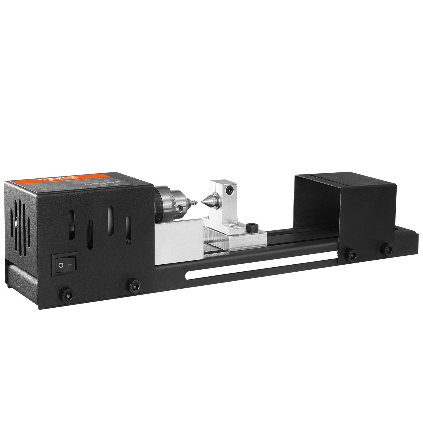 VEVOR Mini Lathe Machine - 2.76 x 6.3 in, 96W 24VDC Motor, 7 Adjustable Speeds, Perfect for DIY Woodworking Projects with Comprehensive Accessory Kit