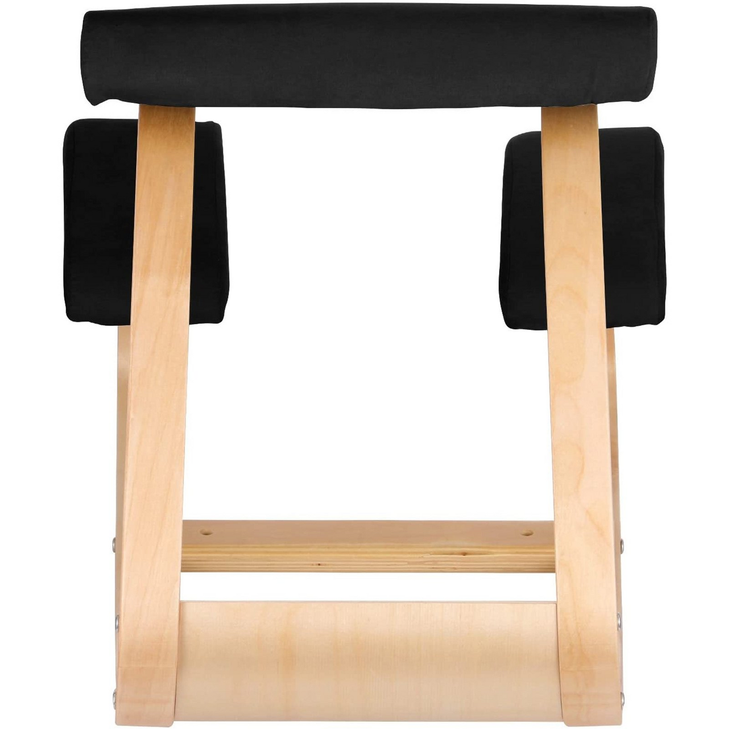 VEVOR Ergonomic Wooden Kneeling Chair - Memory Foam Cushion, Bentwood Frame, Rocking Motion, Alleviate Back Pain & Improve Posture, Home Office Furniture, Black