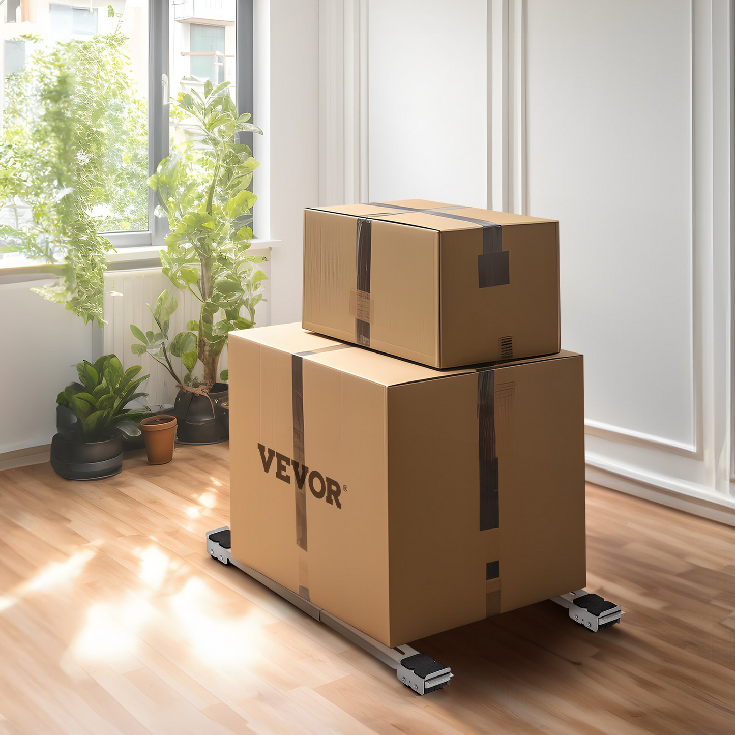 VEVOR Heavy Duty Furniture and Appliance Rollers - 660 lbs Capacity, Adjustable & Floor-Friendly, Perfect for Moving Refrigerators, Dryers & More