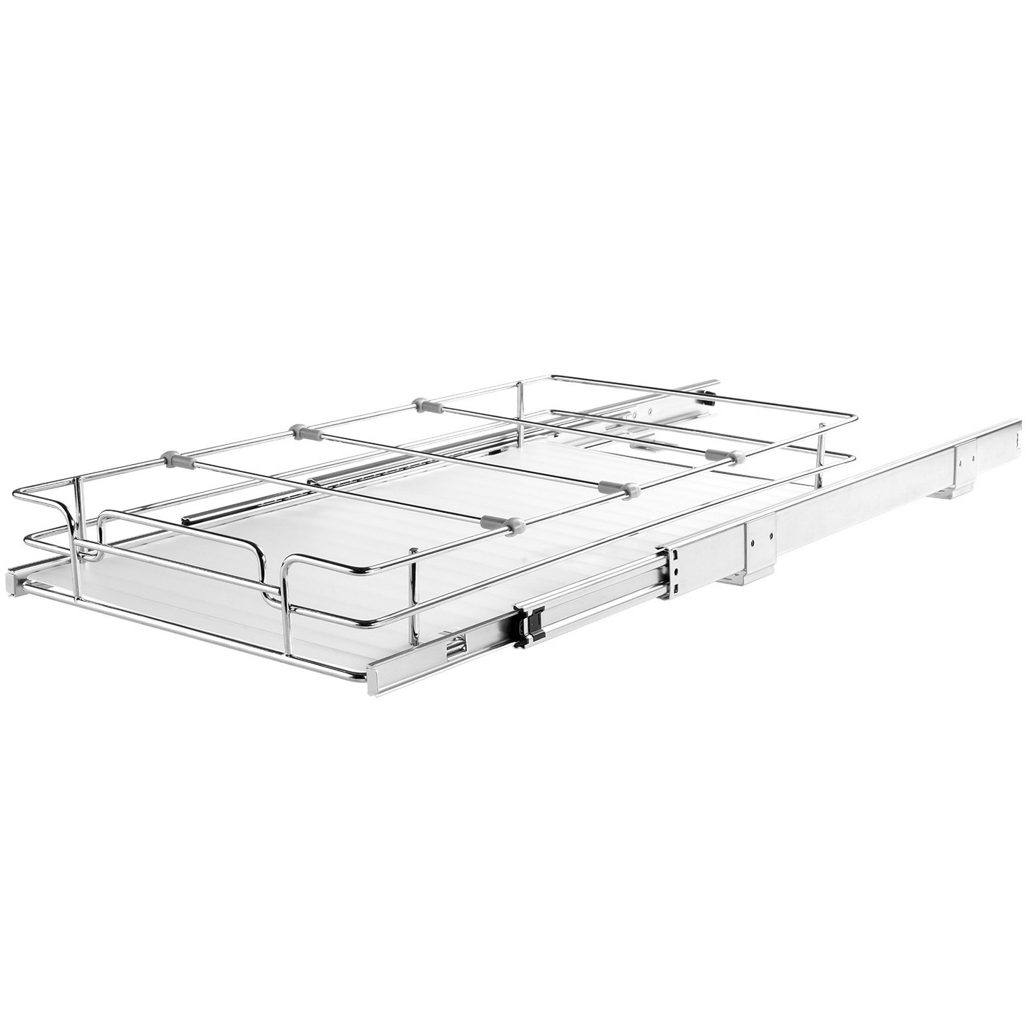 VEVOR Pull Out Cabinet Organizer, 11"W x 21"D, Heavy Duty Slide Out Pantry Shelves, Chrome-Plated Steel Roll Out Drawers for Kitchen, Bathroom & Under Sink Storage