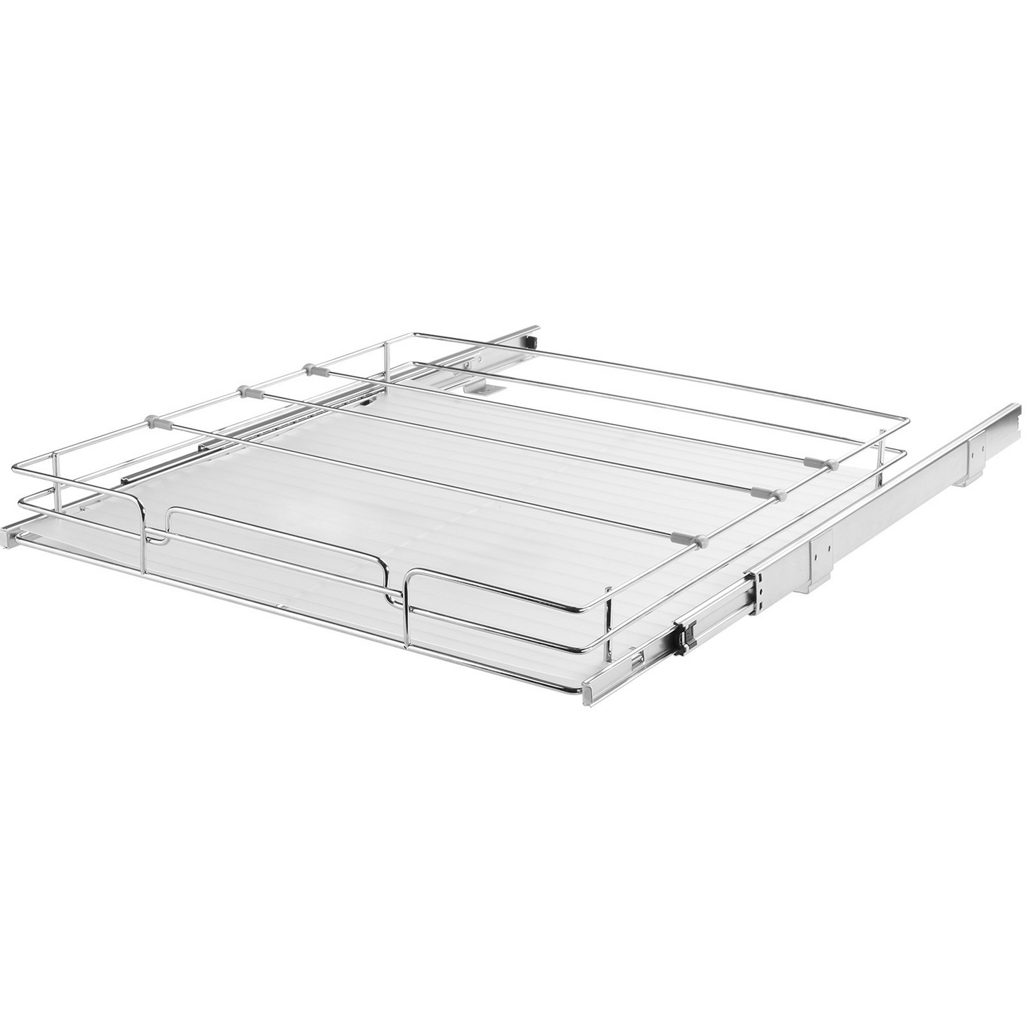 VEVOR Heavy Duty Pull Out Cabinet Organizer - 20"W x 21"D Slide Out Pantry Shelves, Chrome-Plated Steel for Kitchen, Bathroom & Under Sink Storage
