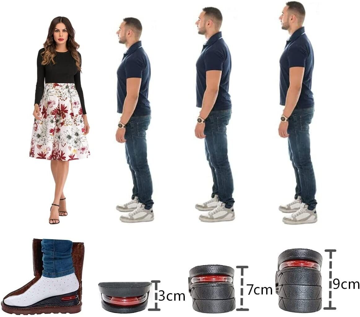 Invisible Height Increase Insoles – Adjustable Shoe Inserts for Men & Women | Discreet Comfort & Height Boost