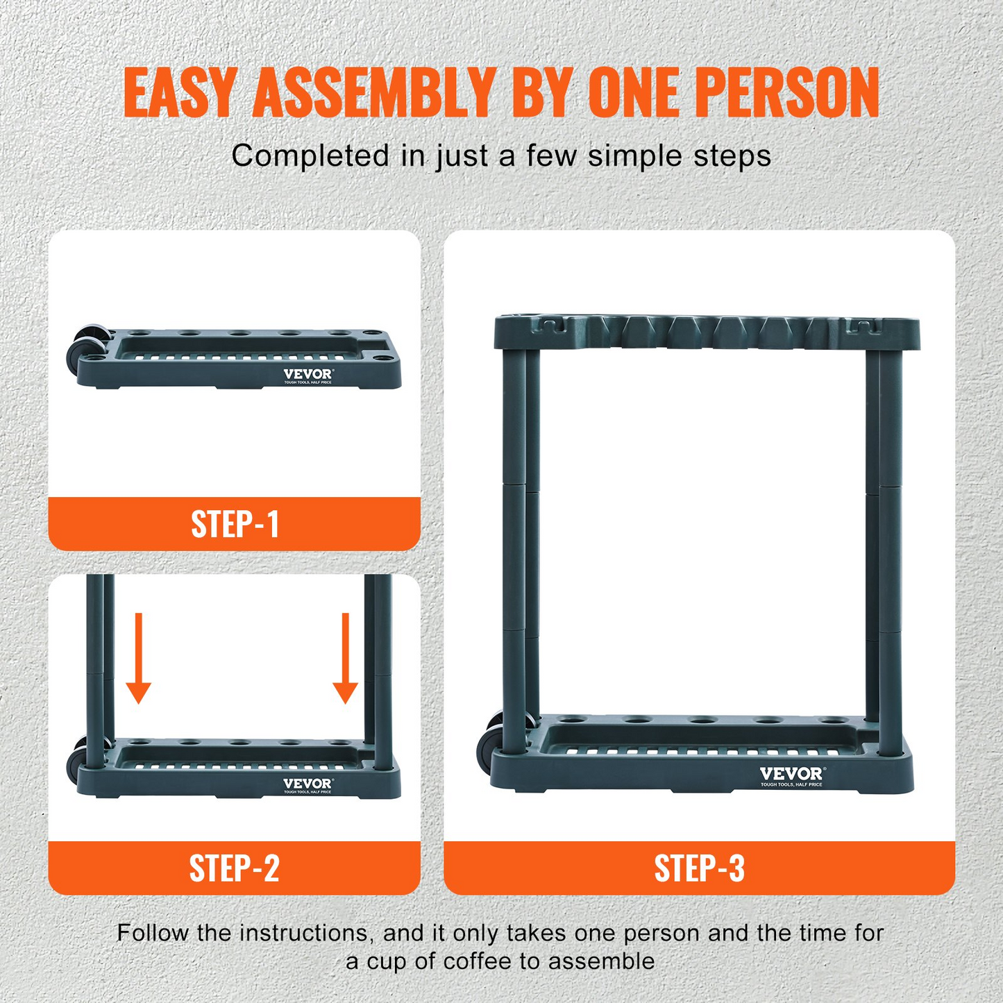 VEVOR Garden Tool Organizer – 10 Slot Yard Tool Tower Rack for Efficient Garage & Shed Organization