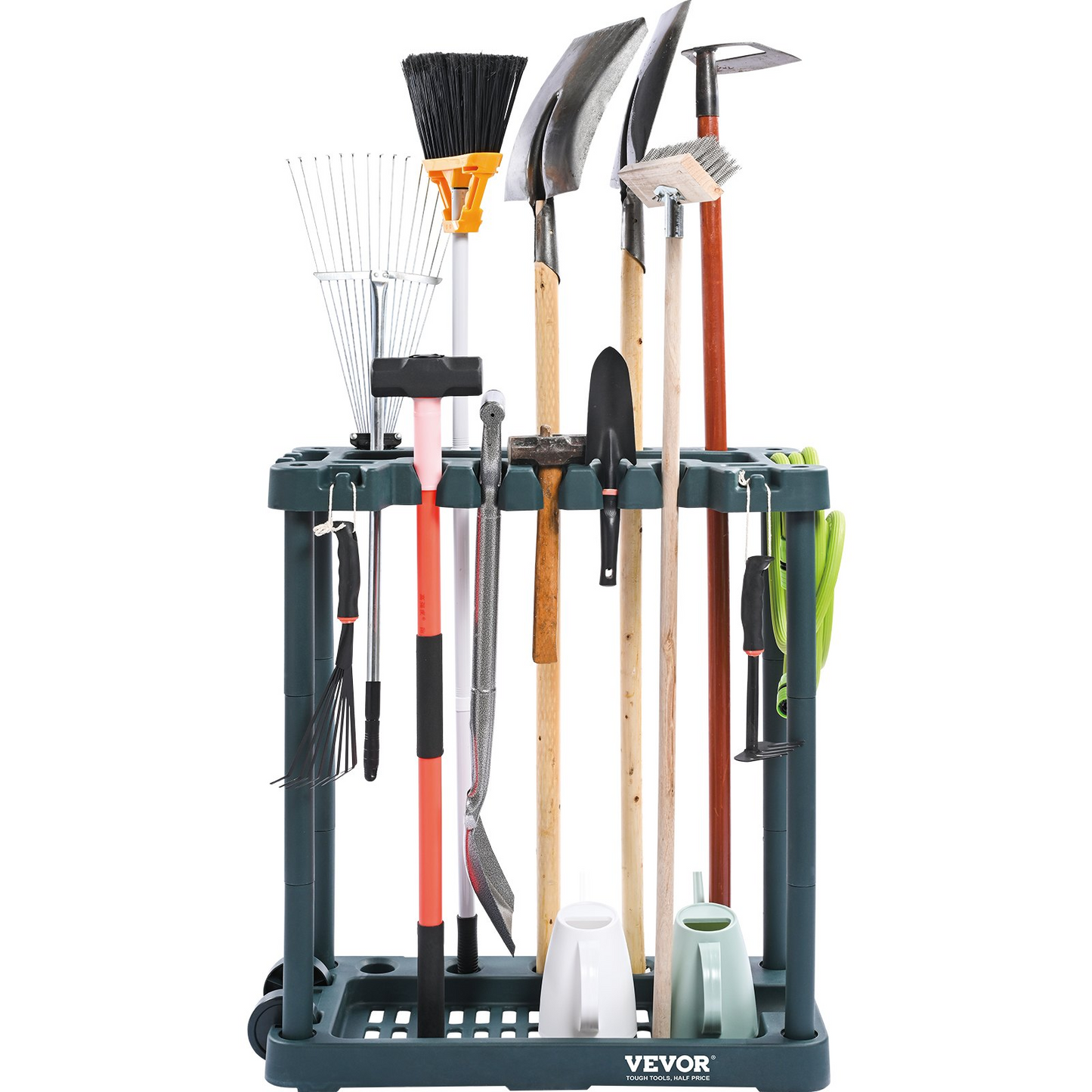 VEVOR Garden Tool Organizer – 10 Slot Yard Tool Tower Rack for Efficient Garage & Shed Organization