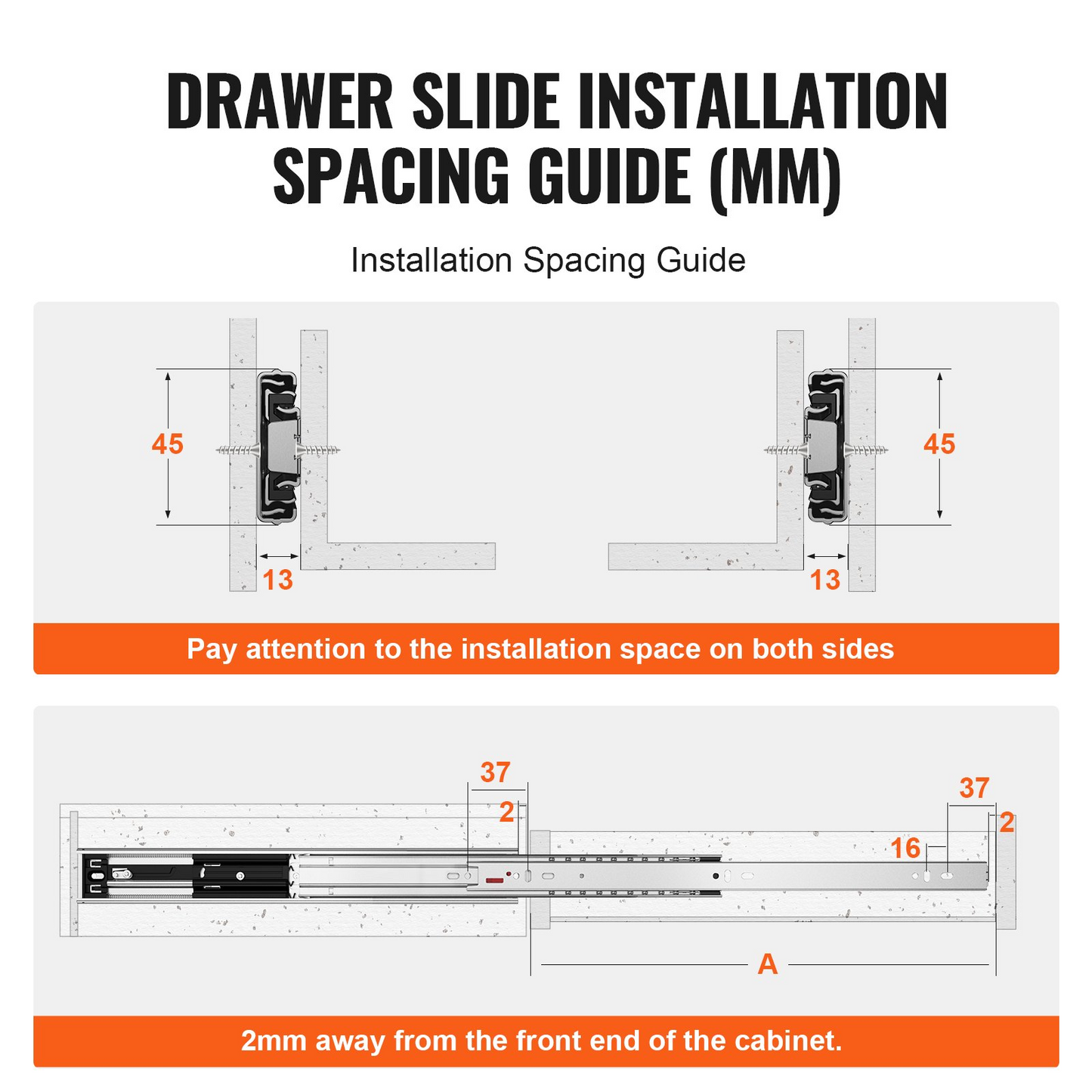 VEVOR 24 Inch Heavy Duty Drawer Slides, 10 Pairs - Soft-Close, Full Extension, Silent Operation, 100 Lbs Load Capacity, Easy Installation