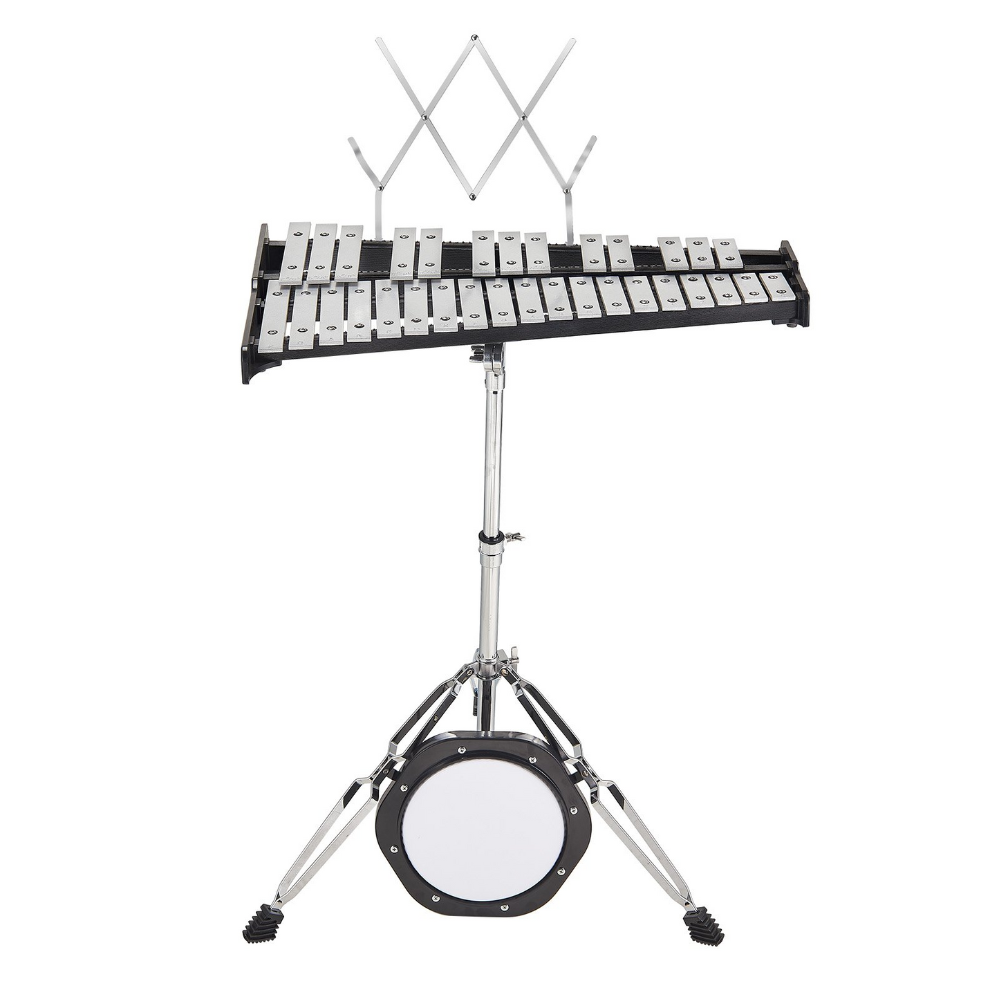 VEVOR 32 Note Glockenspiel Xylophone Bell Kit with Stand, Mallets, Drum Sticks & Carrying Bag – Professional Percussion Instrument for Students & Adults