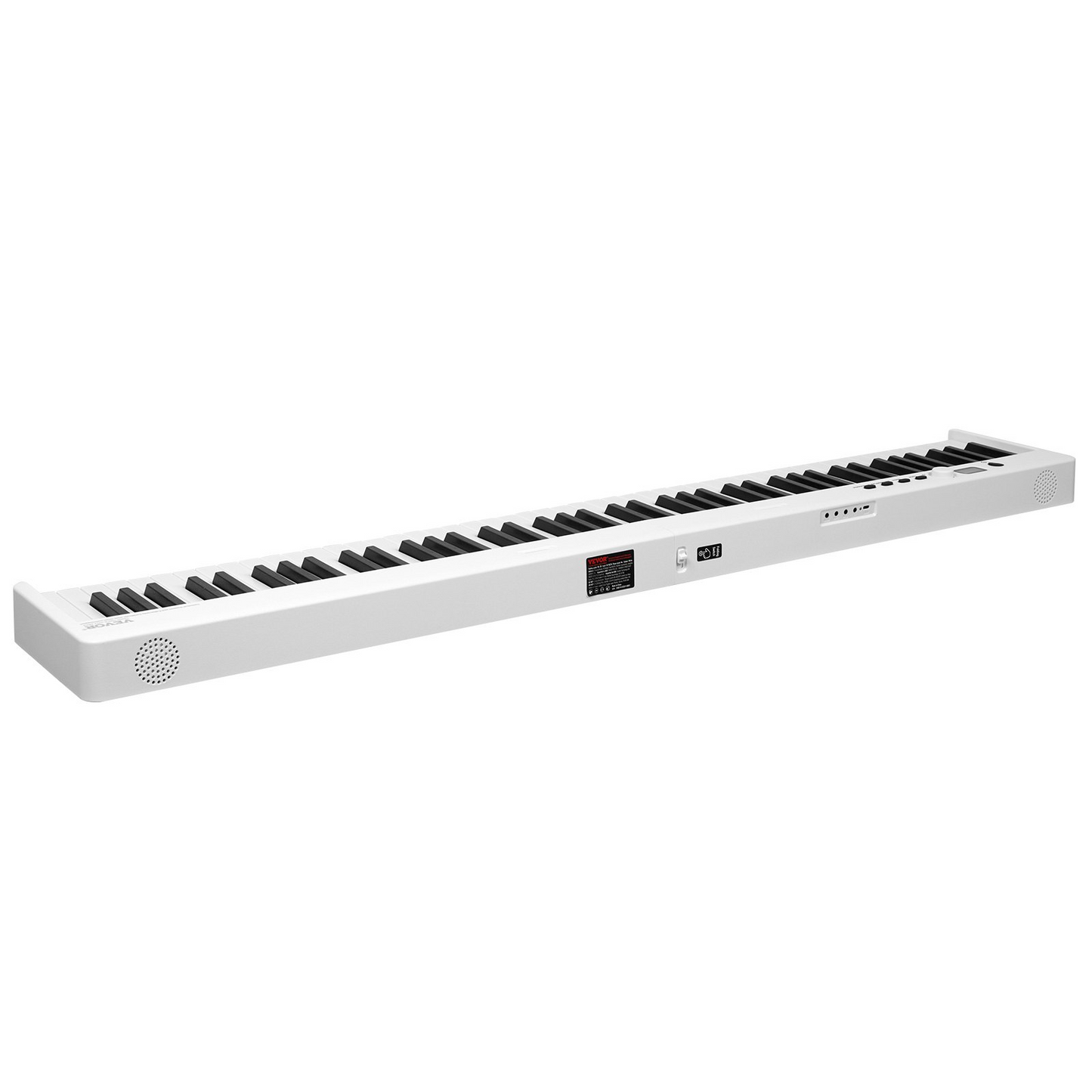 VEVOR 88 Key Folding Keyboard Piano - Portable & Foldable, Bluetooth MIDI, White - Ideal for Music Education & Practice