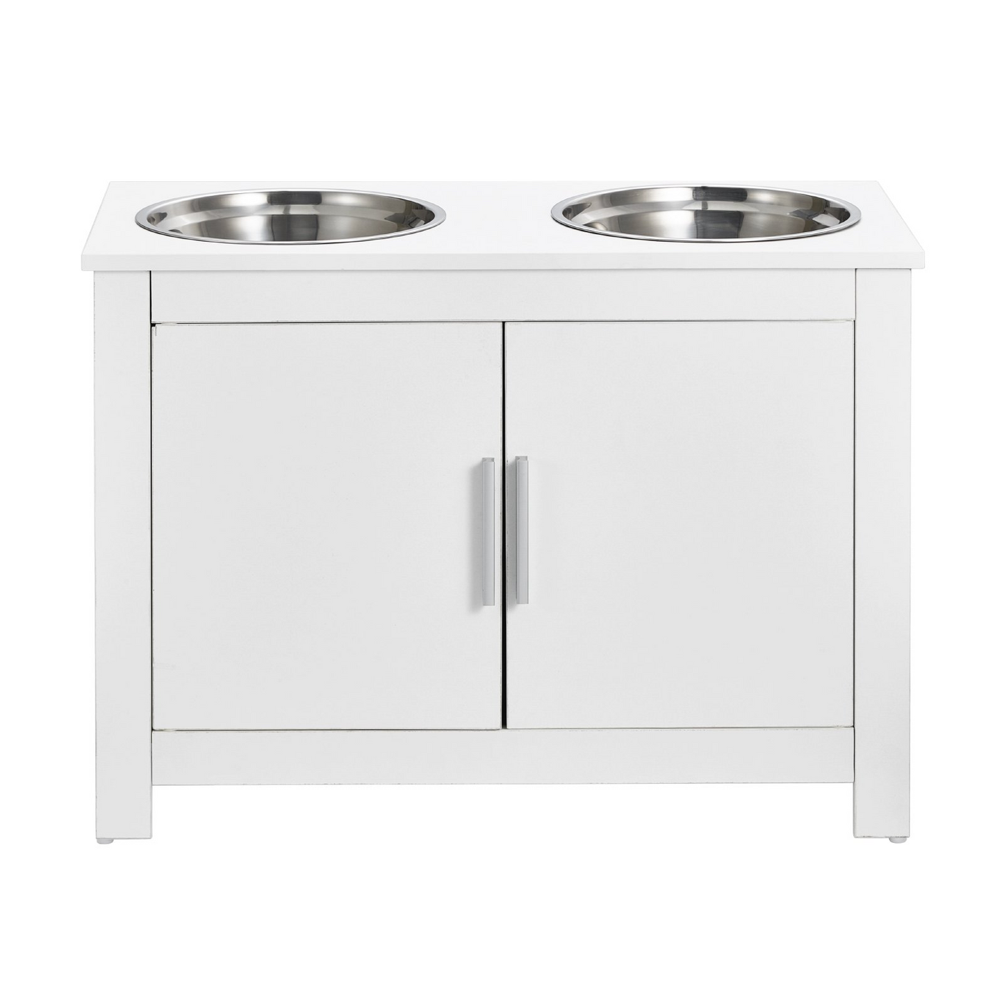 VEVOR Elevated Pet Feeding Station with Dual Bowls - Waterproof, Durable, Large Dog-Friendly Storage Cabinet
