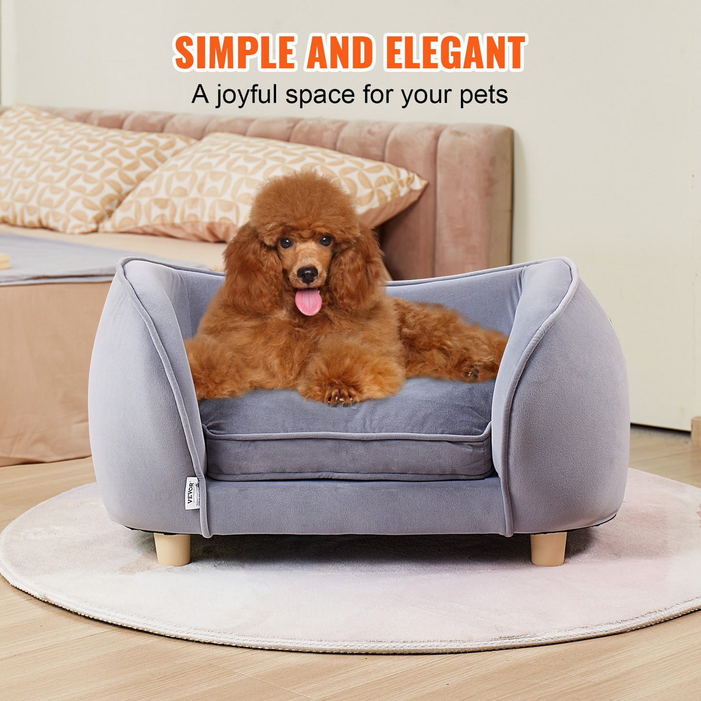 VEVOR Pet Sofa Dog Couch - Luxurious Velvet Sofa for Small Dogs & Cats, Ultimate Comfort & Durable Build