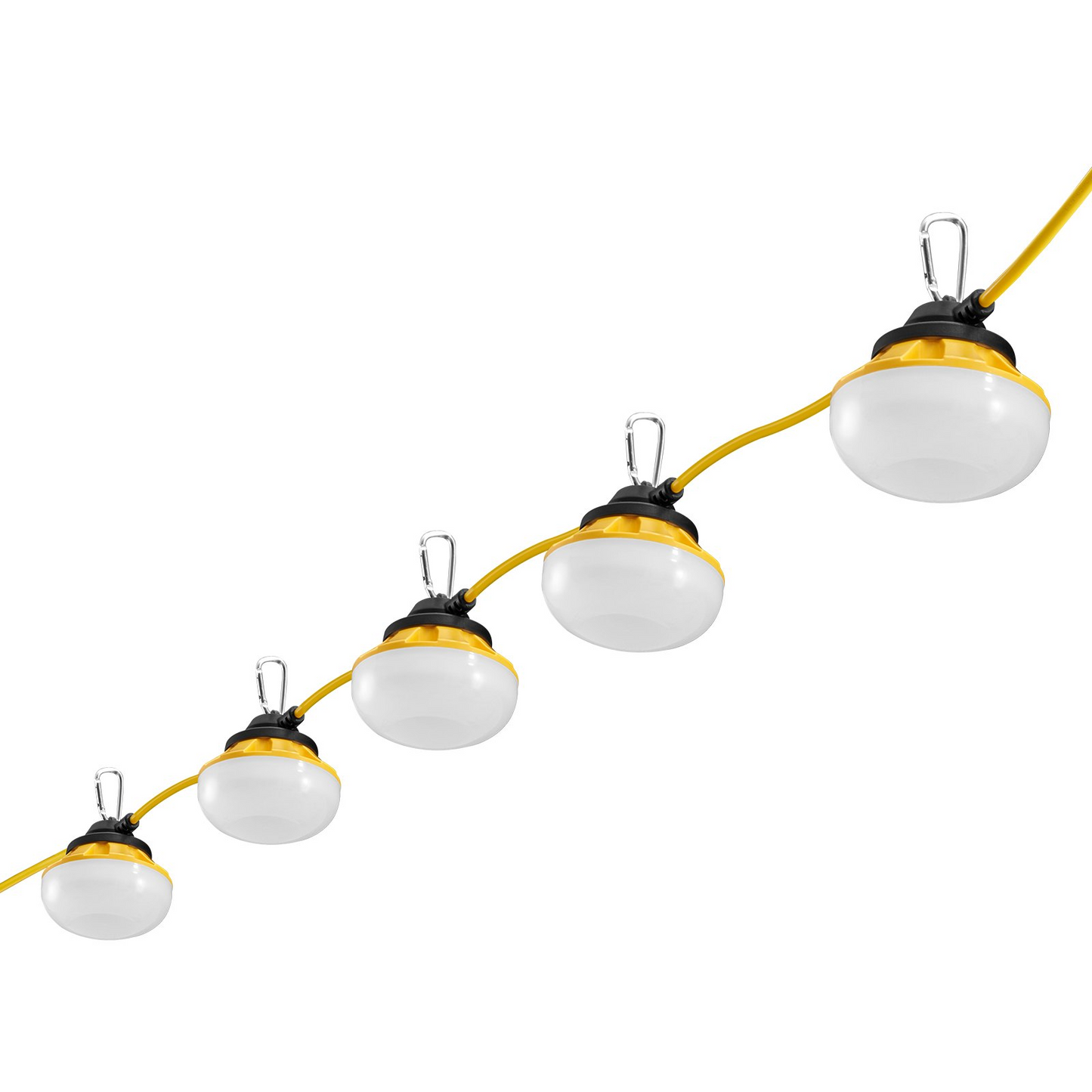VEVOR 50FT LED Construction String Lights - 50W, 5000 Lumens, Connectable, Waterproof Work Lights for Outdoor Projects, Energy Efficient, Weather Resistant, Easy Installation