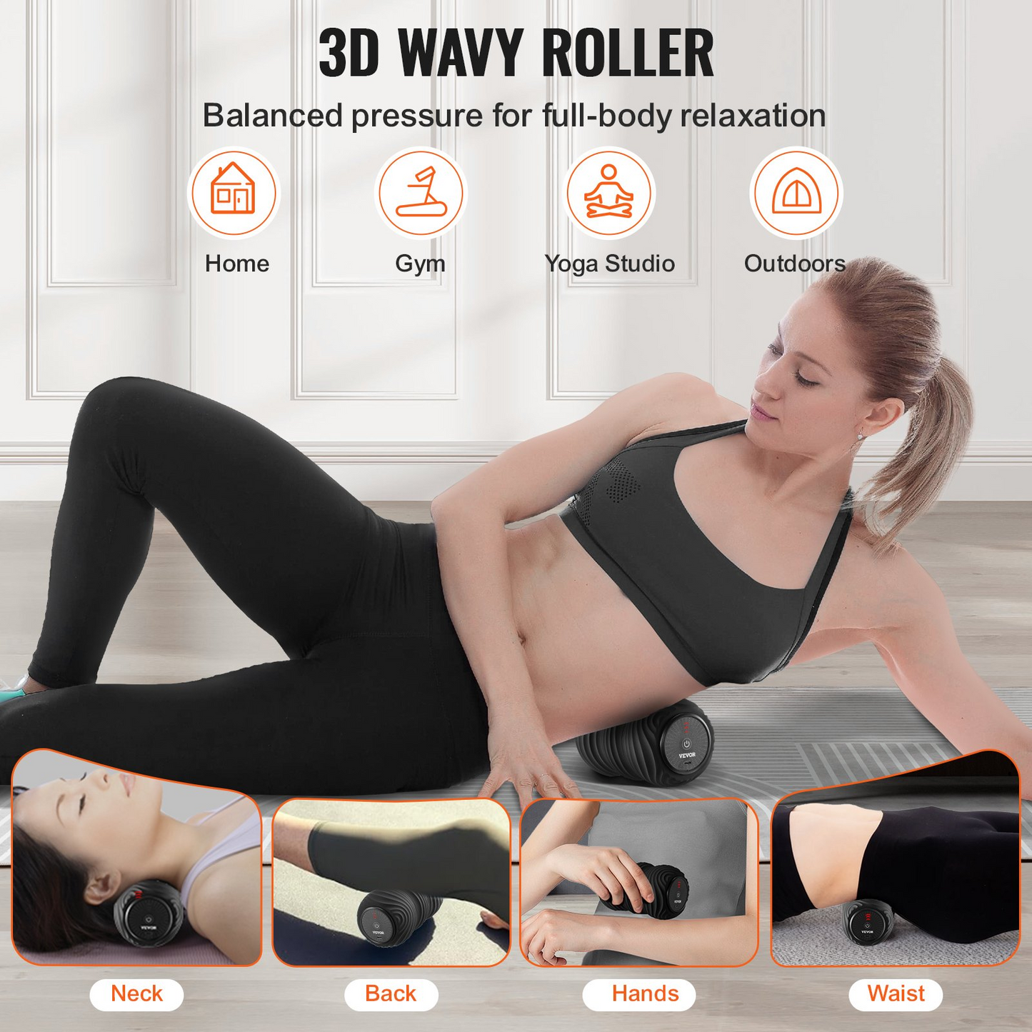 VEVOR Vibrating Peanut Massage Ball ??4 Levels, Rechargeable, Deep Tissue Relaxation, Portable & Durable for Ultimate Muscle Recovery