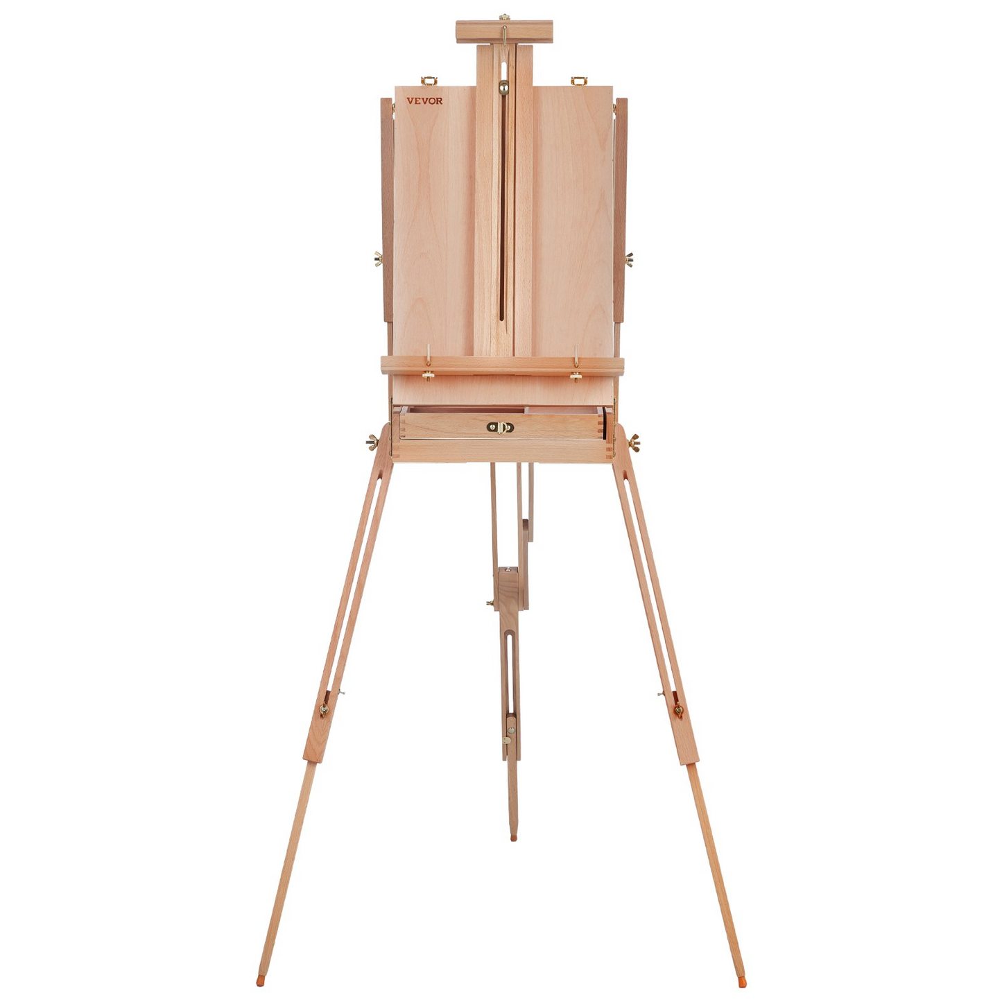 VEVOR 34" Adjustable Beechwood French Easel - Portable & Durable Art Companion with Built-in Drawer for Artists