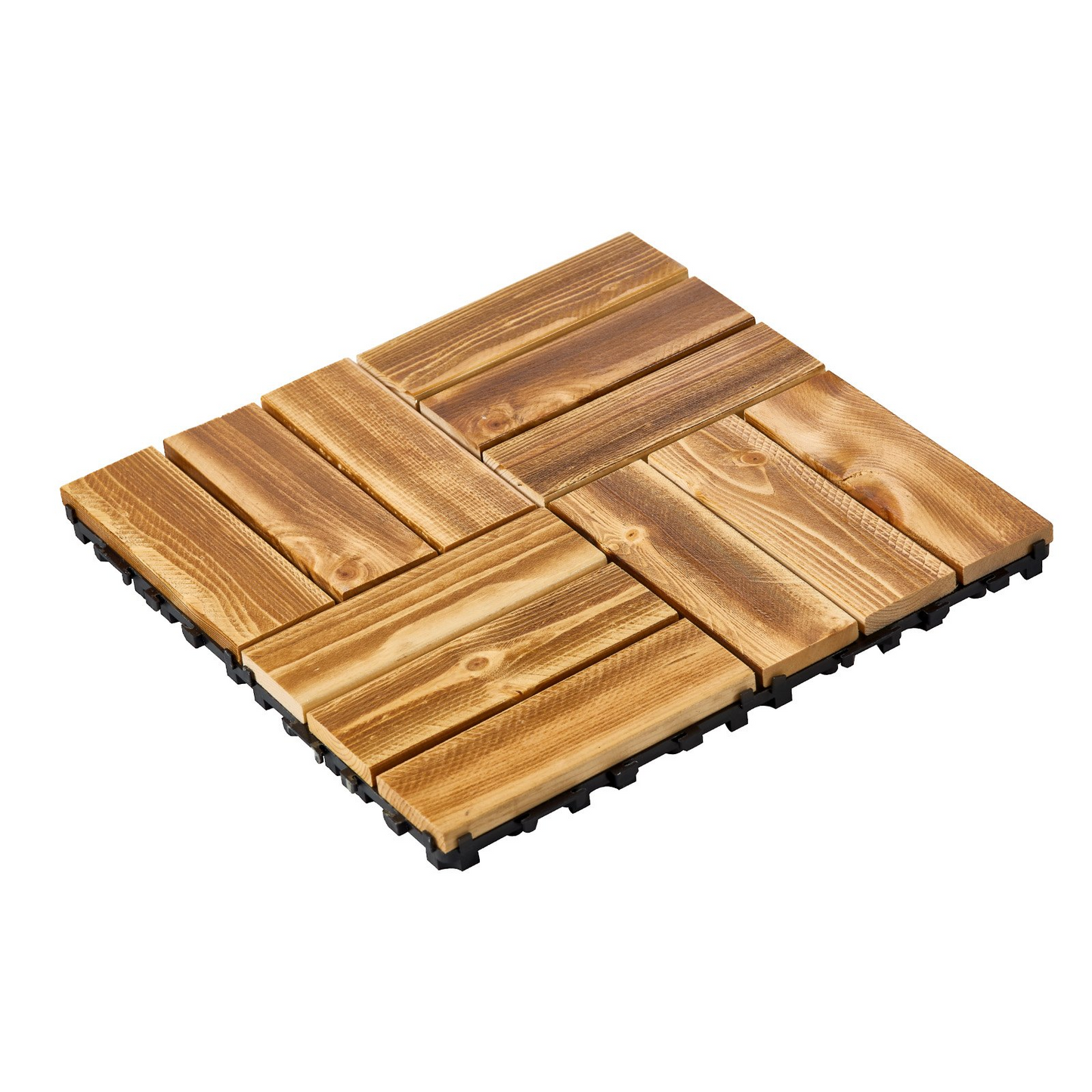VEVOR Interlocking Deck Tiles 12x12 Camphor Pine – 10 Pack | Stylish, Durable & Easy DIY Patio Flooring for Porches, Patios, Balconies & More