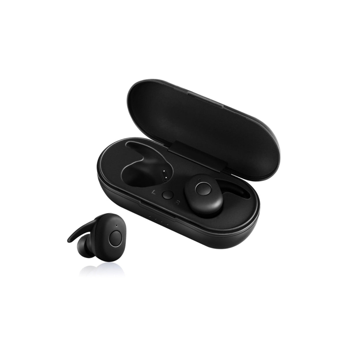 Twin Bluetooth Earpods with Chargeable Box - Noise Cancelling, Sweatproof Wireless Headphones with Siri Compatibility and APTX Technology
