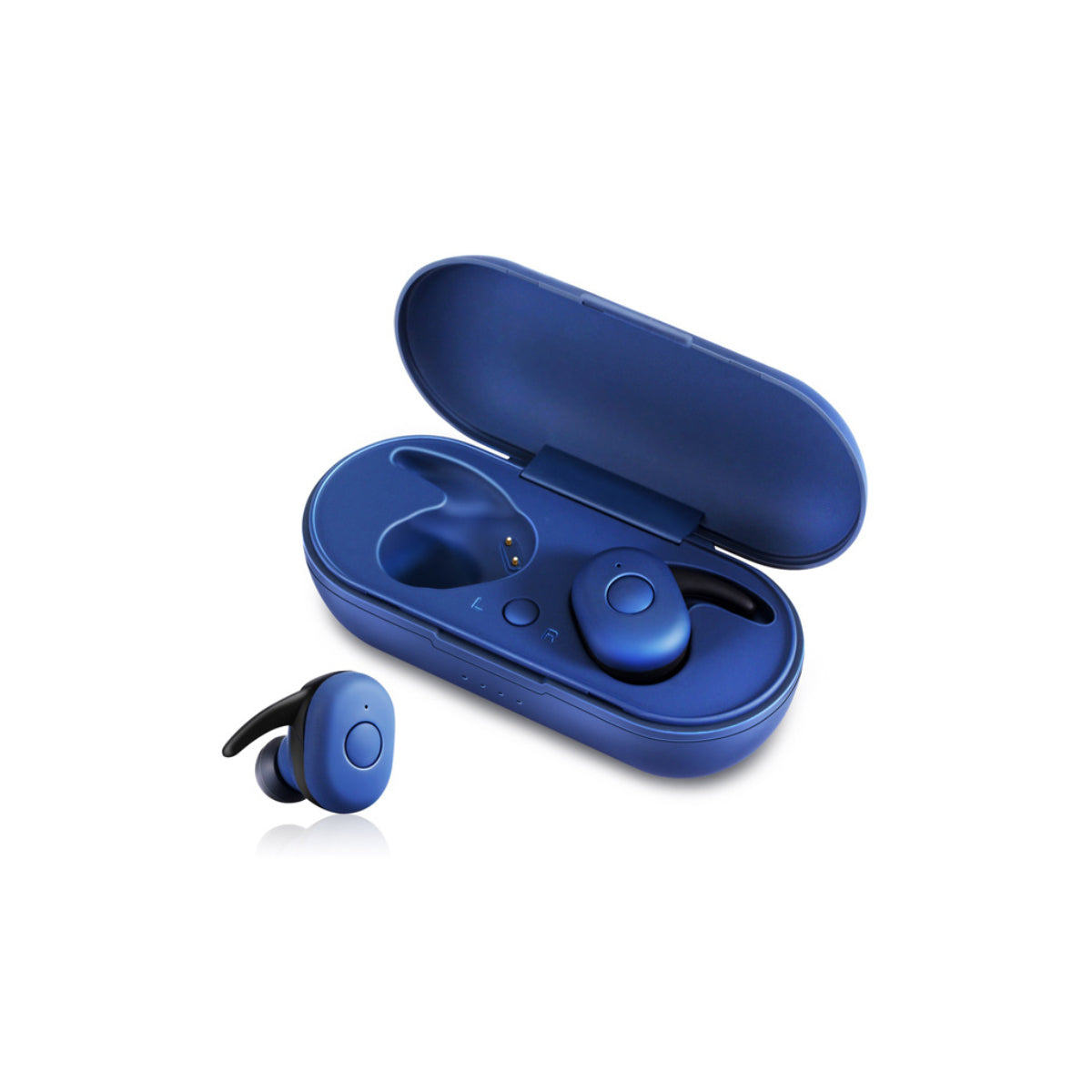 Twin Bluetooth Earpods with Chargeable Box - Noise Cancelling, Sweatproof Wireless Headphones with Siri Compatibility and APTX Technology