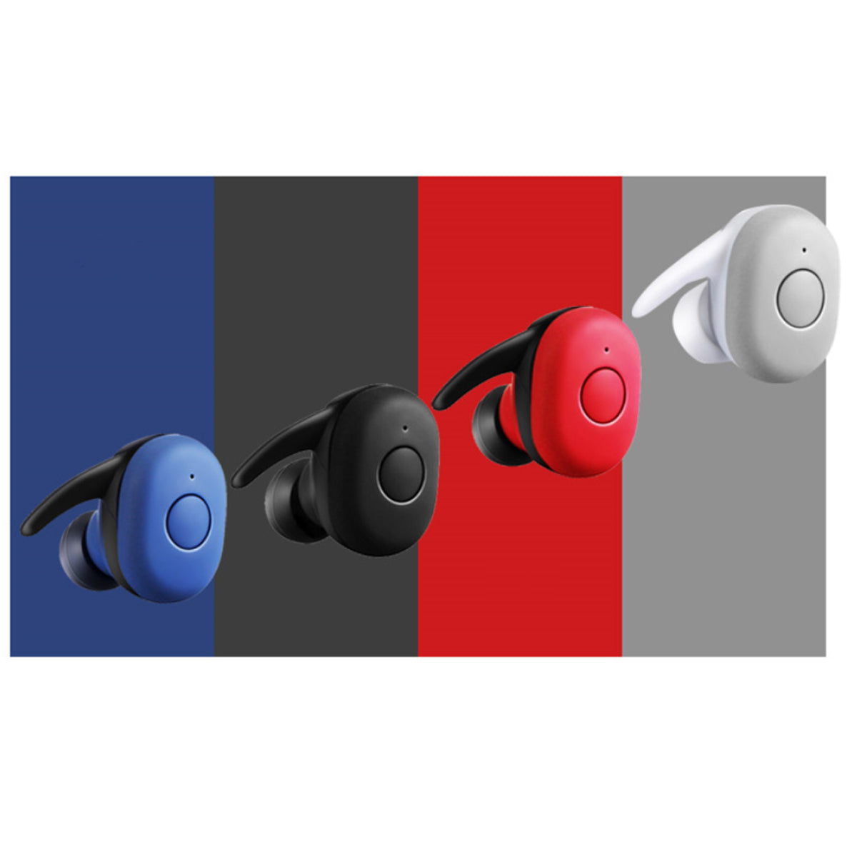Twin Bluetooth Earpods with Chargeable Box - Noise Cancelling, Sweatproof Wireless Headphones with Siri Compatibility and APTX Technology