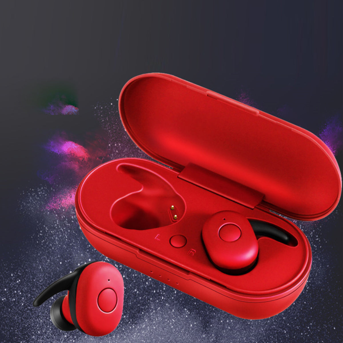 Twin Bluetooth Earpods with Chargeable Box - Noise Cancelling, Sweatproof Wireless Headphones with Siri Compatibility and APTX Technology