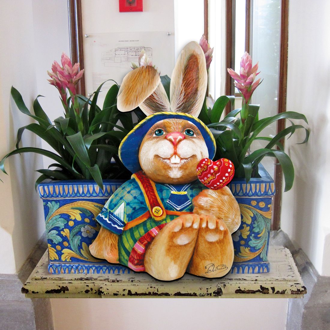Baby Bunny Easter Door Decor by G. DeBrekht - Easter Spring Decor - 8154422H-2