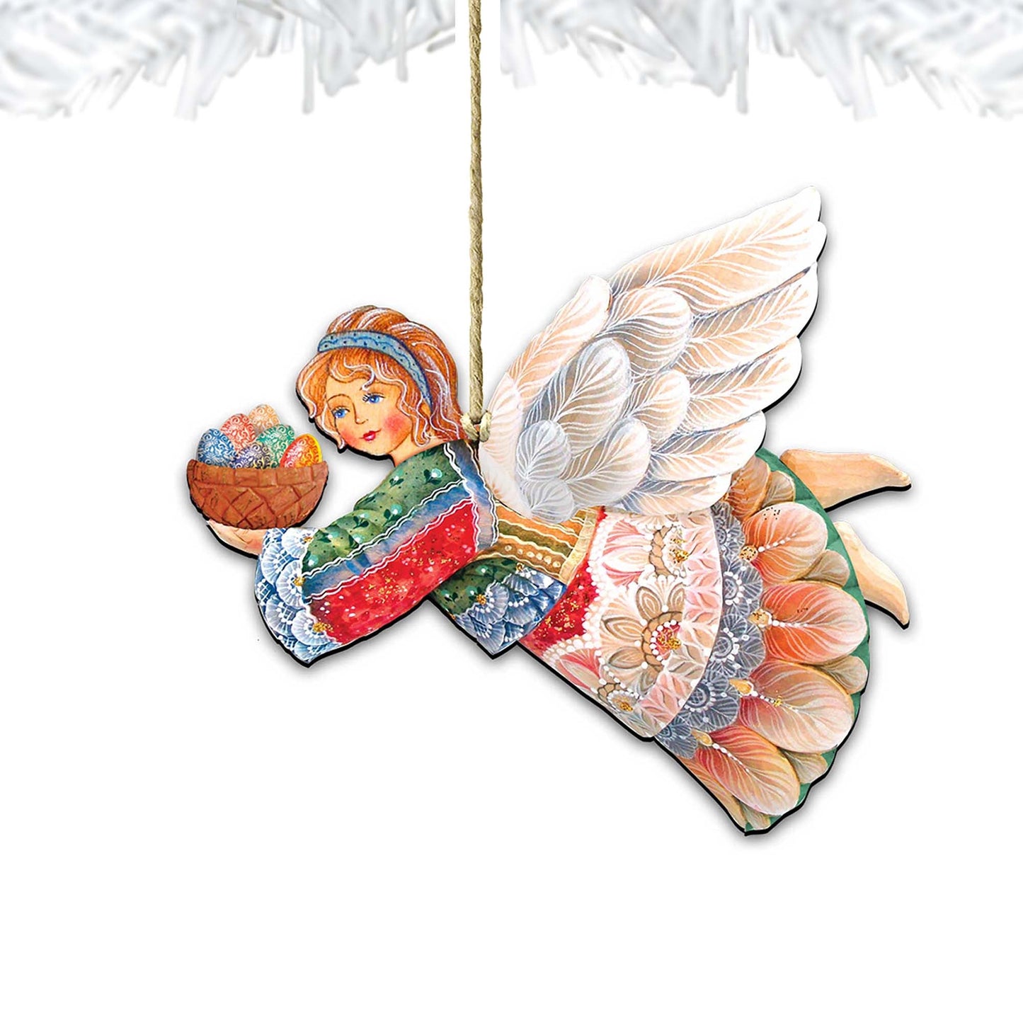 Flying Easter Angel Wooden Ornaments by G. DeBrekht - Easter Spring Decor - 8154154-4
