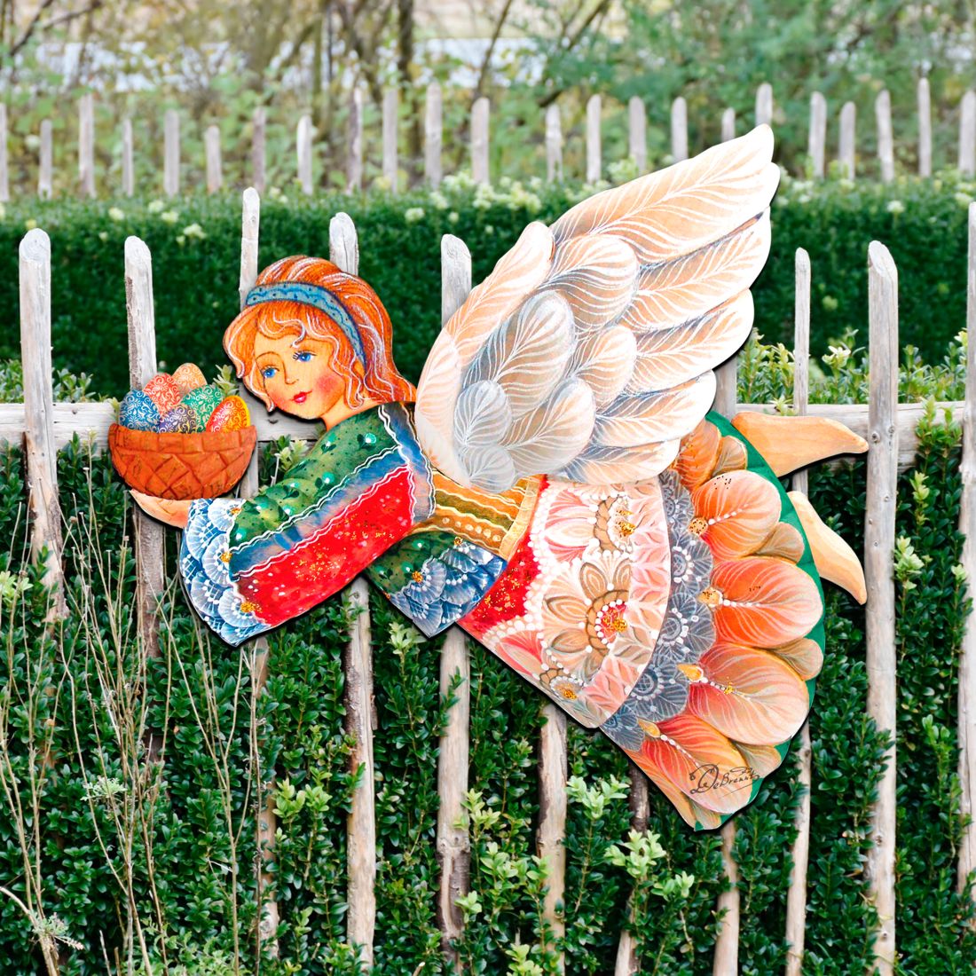 Flying Easter Angel Easter Door Decor by G. DeBrekht - Easter Spring Decor - 8154154H-1