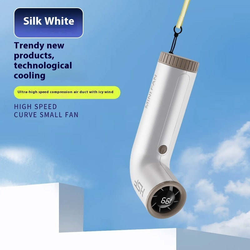 High-speed Little Turbine Digital Display Charging Long Endurance Portable Fan