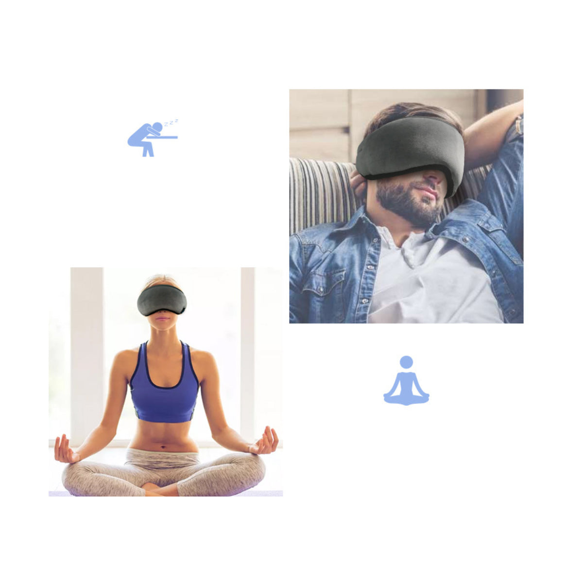 EZ Sleep Bluetooth Eye Mask | High-Fidelity Sound | Velvet Comfort | Adjustable Fit | 9 Hours Playtime | Hand Washable | Ideal for Travel & Meditation