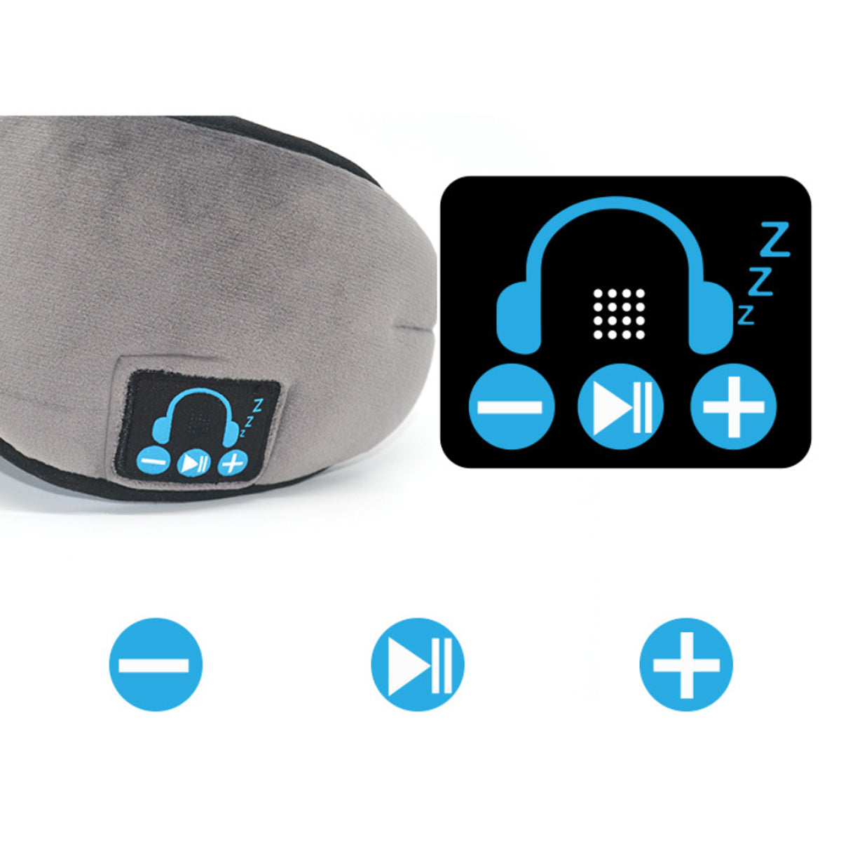 EZ Sleep Bluetooth Eye Mask | High-Fidelity Sound | Velvet Comfort | Adjustable Fit | 9 Hours Playtime | Hand Washable | Ideal for Travel & Meditation