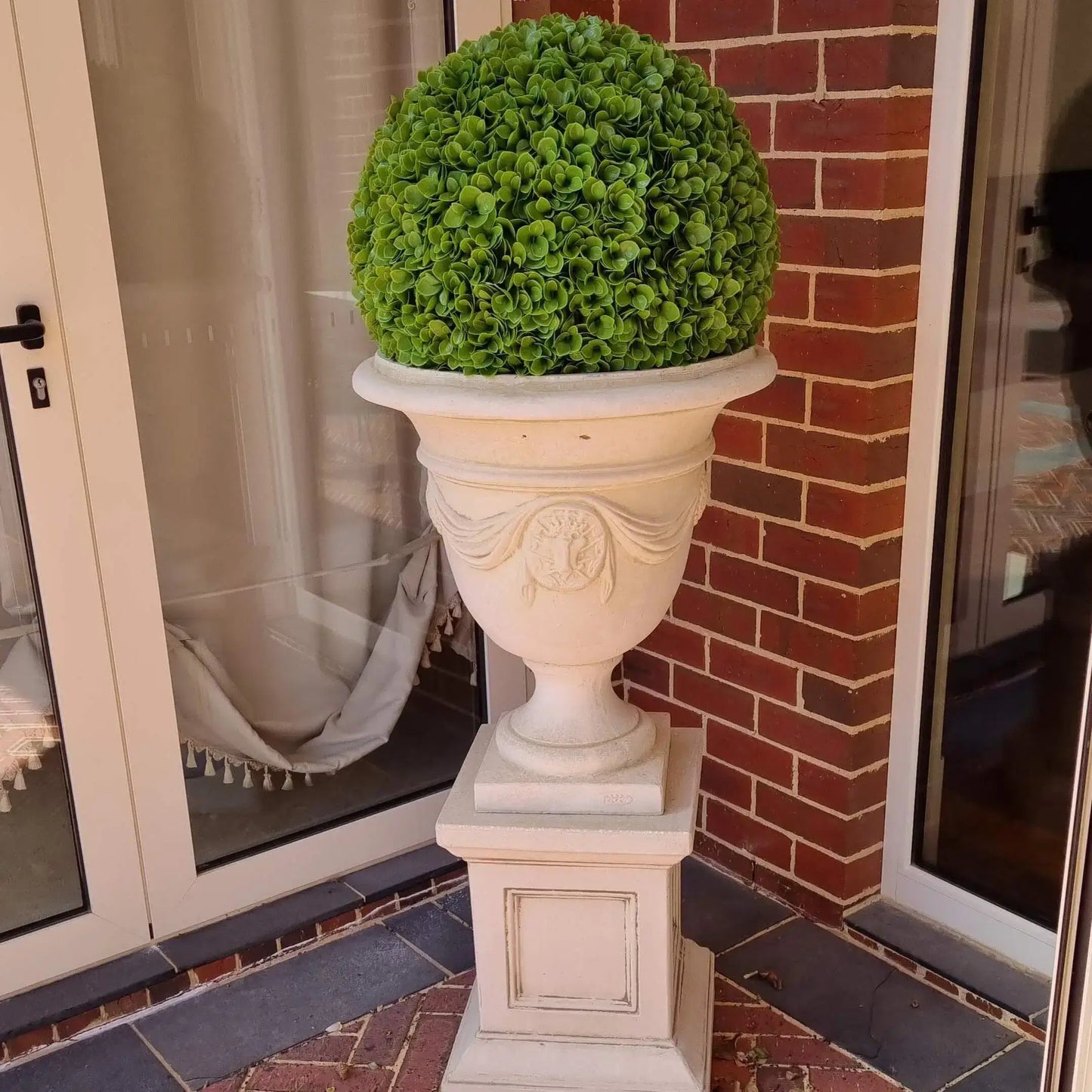 Artificial Rose Clover Topiary Ball 17" UV Resistant Set of 2-3