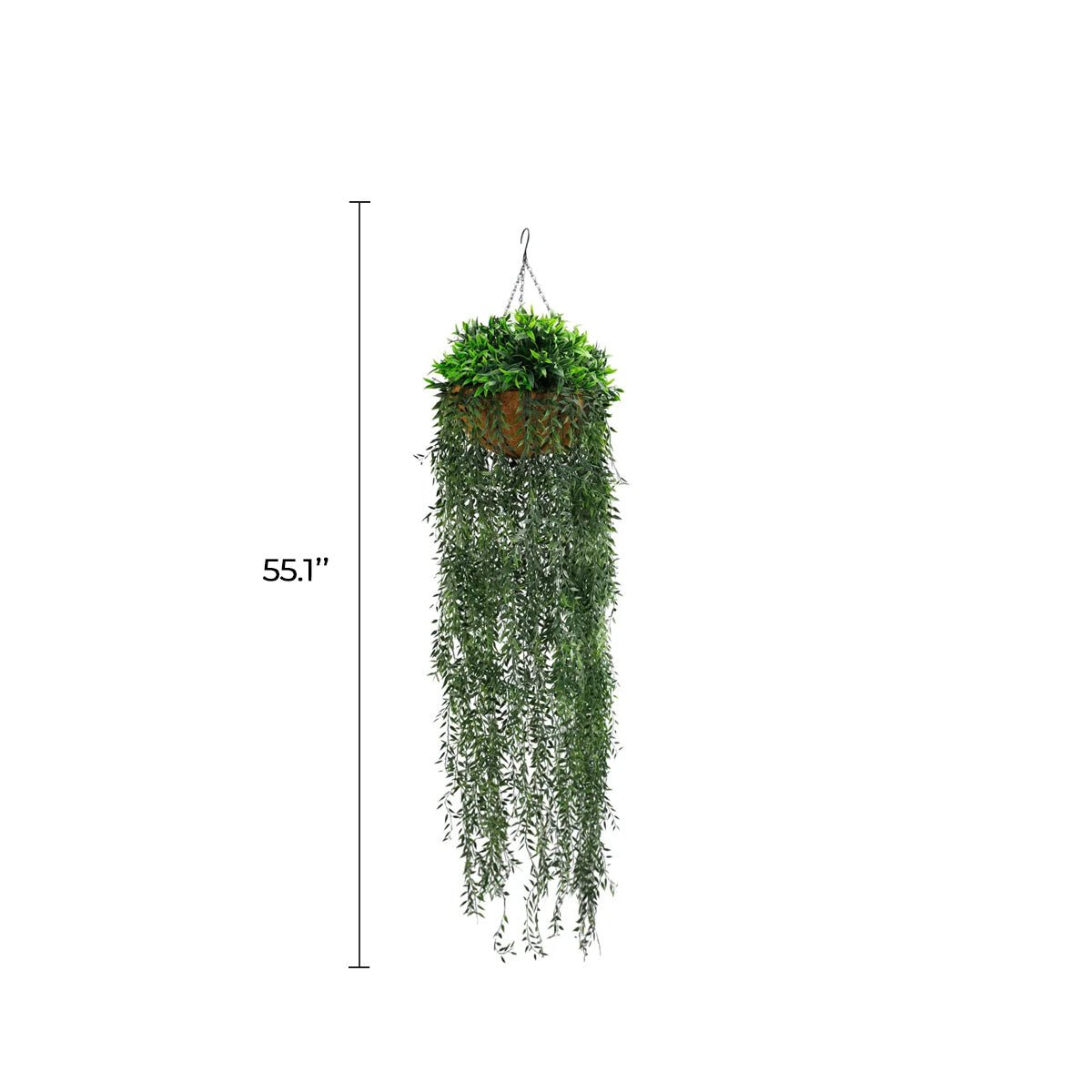 Artificial Hanging Fern Basket UV Resistant (13.8in x 55.1in /35cm x 140cm )-1