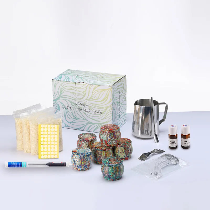 A Set Candle Making Kit Pouring Pot Wicks Sticker DIY Candle Fixator Craft Tools DIY Handmade Candle Set With Cotton Core Holder-3