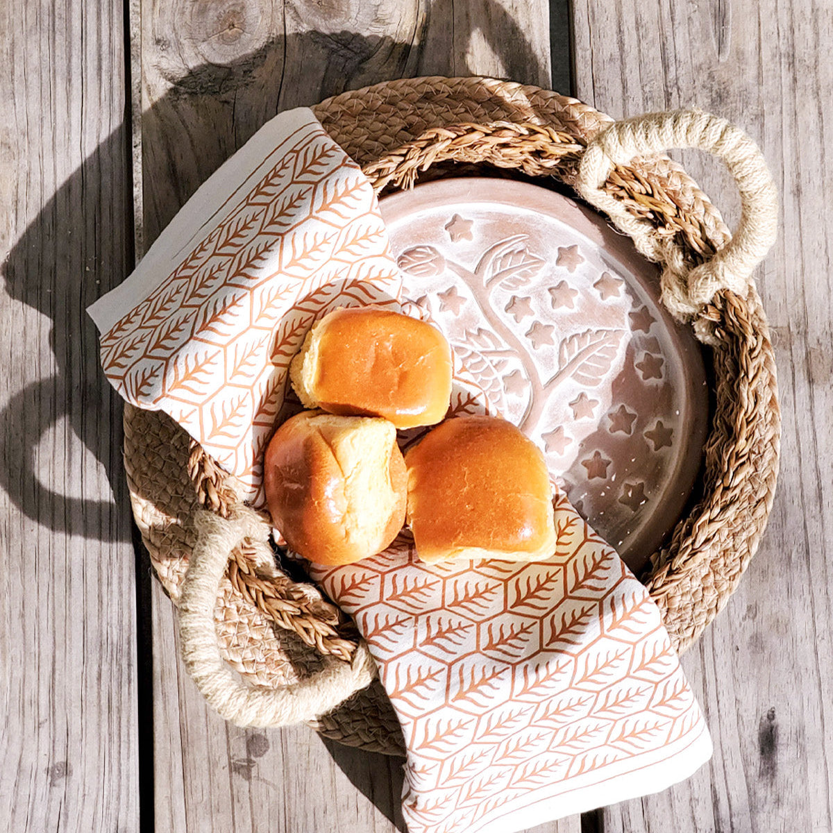 Bread Warmer & Basket Gift Set with Tea Towel - Owl Round-1