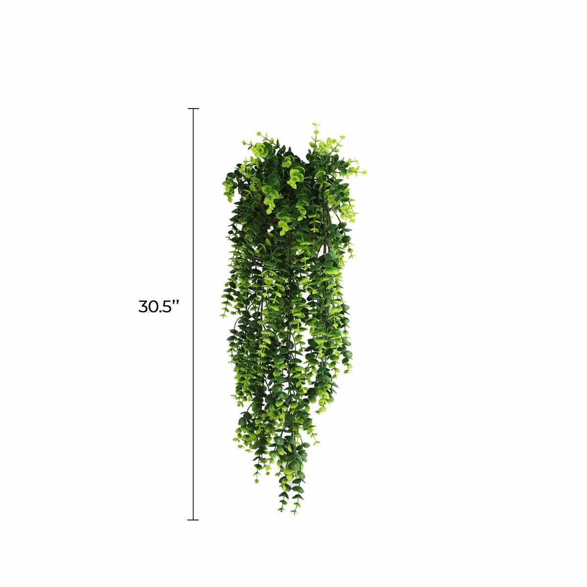Artificial Dense Hanging Lush Green Eucalyptus Garland Bushes UV Resistant & Fire Rated | 7.1in x 30.5in (18cm x 77cm Each)-1