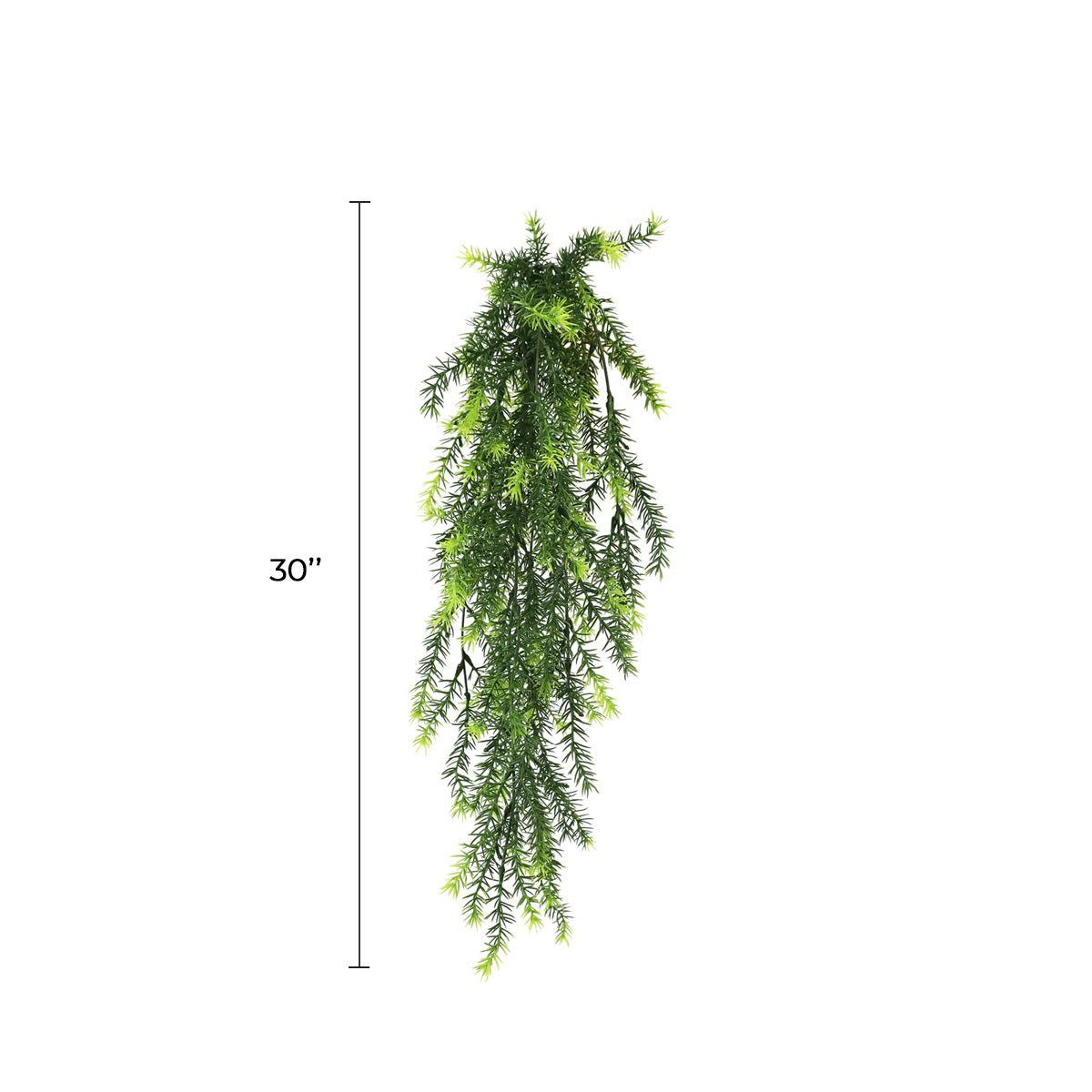 Artificial Hanging Cedar Vine Garland Bushes UV Resistant & Fire Rated | 7.8in x 30in (20cm x 76cm Each)-1