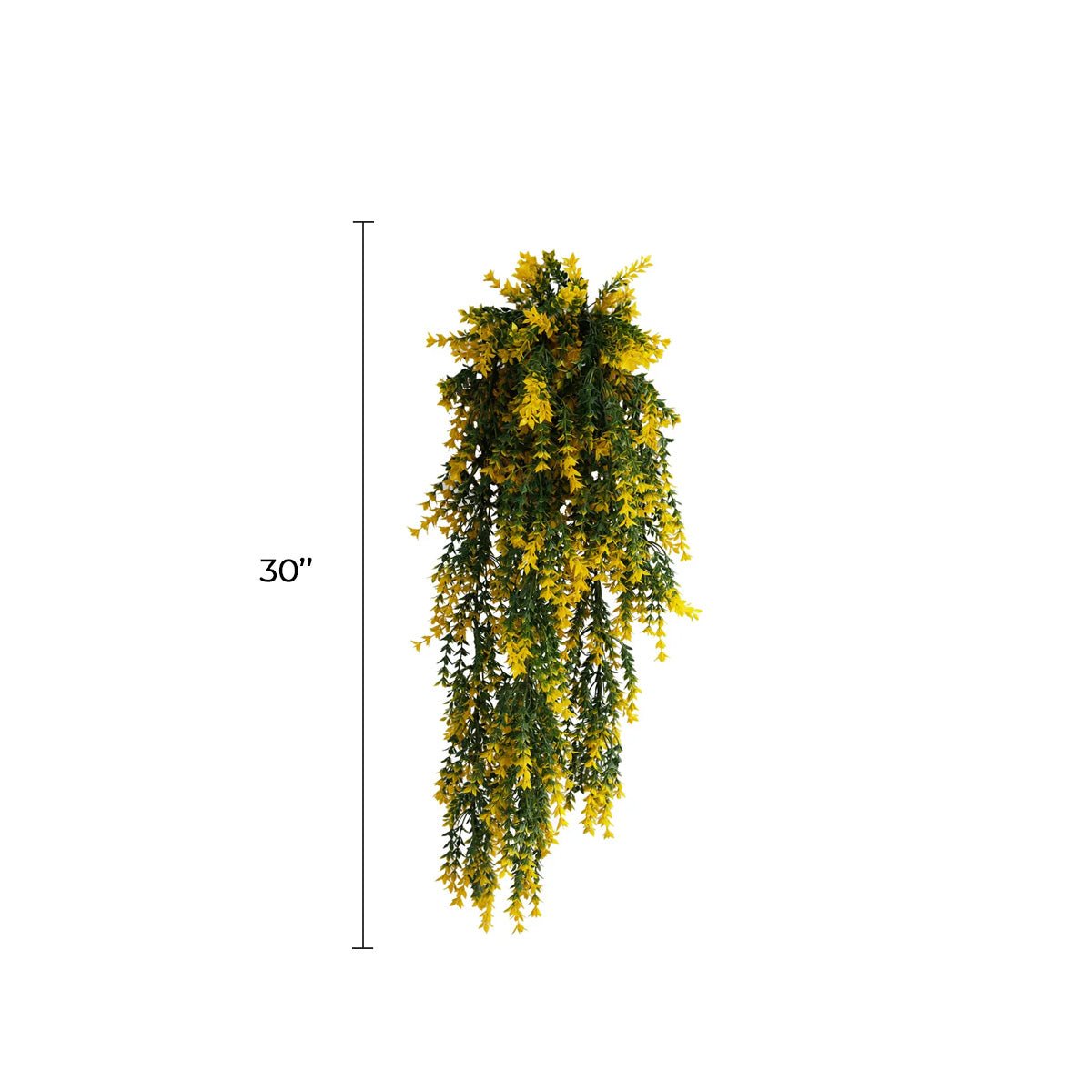 Artificial Hanging Yellow & Green Willow Leaf Garland Bushes UV Resistant & Fire Rated | 7.8in x 30in (20cm x 76cm Each)-1