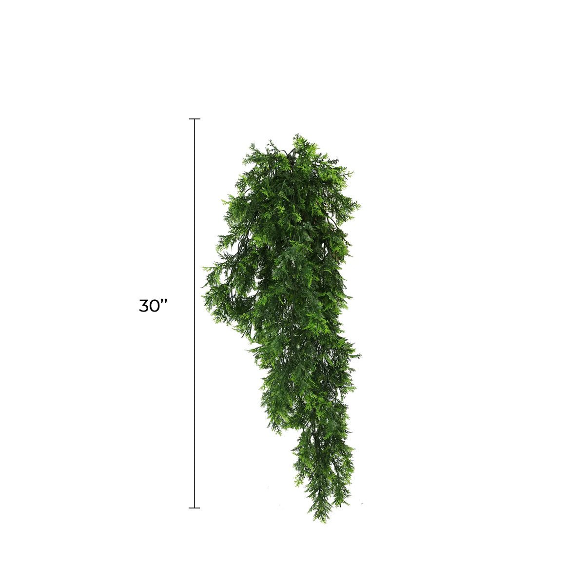 Artificial Mossy Hanging Cedar Vine Garland – UV Resistant & Fire Rated (8.6in x 30in | 22cm x 76cm)-1