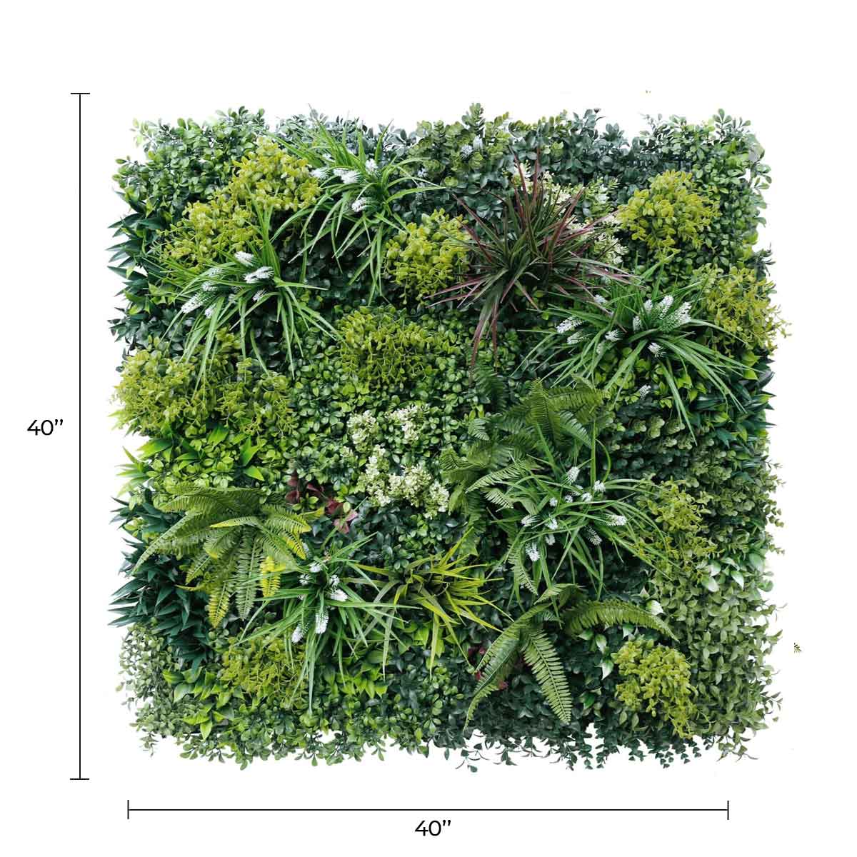 Ultra-Luxury Lush Spring Artificial Vertical Garden Green Wall 40" x 40" 11SQ FT Commercial Grade UV Resistant (Overstock Sale)-1