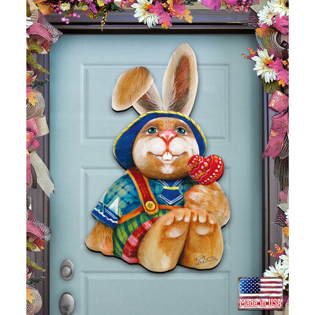 Baby Bunny Easter Door Decor by G. DeBrekht - Easter Spring Decor - 8154422H-0