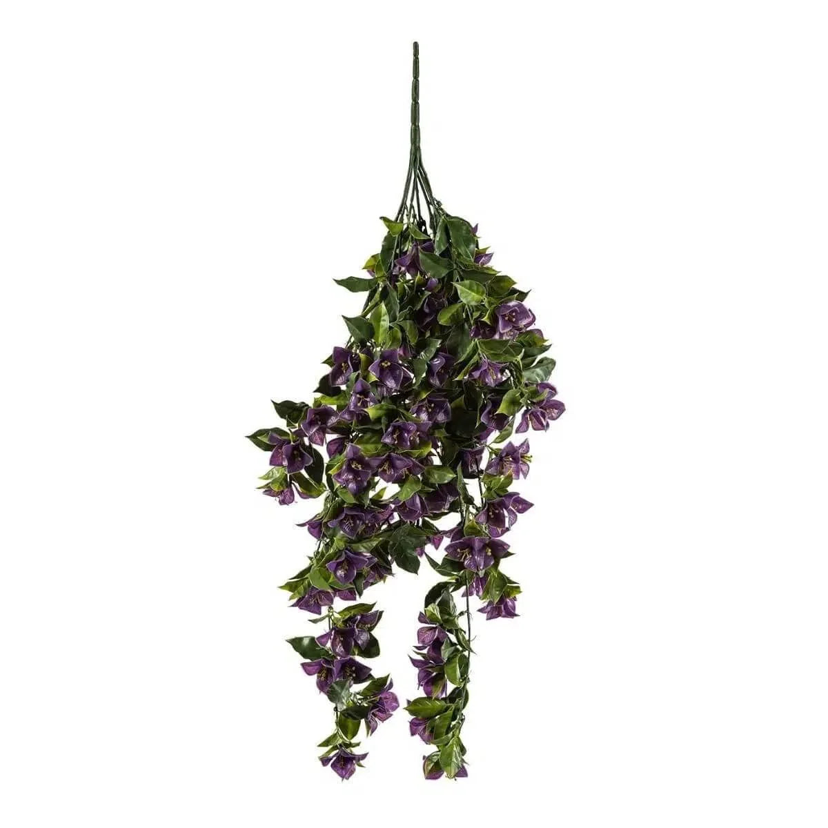 (5 Pieces) Vibrant Purple Hanging Artificial Bougainvillea Plant UV Resistant, 30"-0