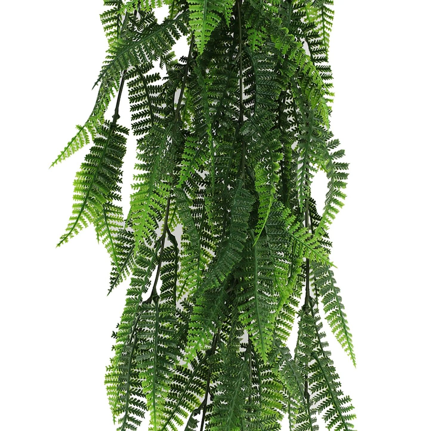 Artificial Hanging Fern Garland Bushes (UV Resistant & Fire Rated | 7.1in x 30in | 18cm x 76cm Each)-3
