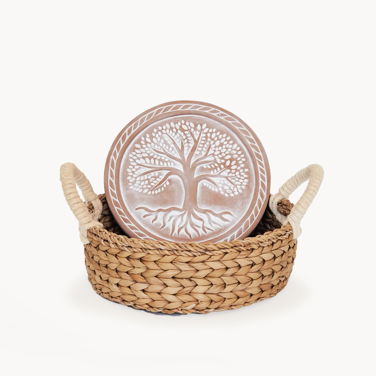 Bread Warmer & Basket - Tree of Life Round-0