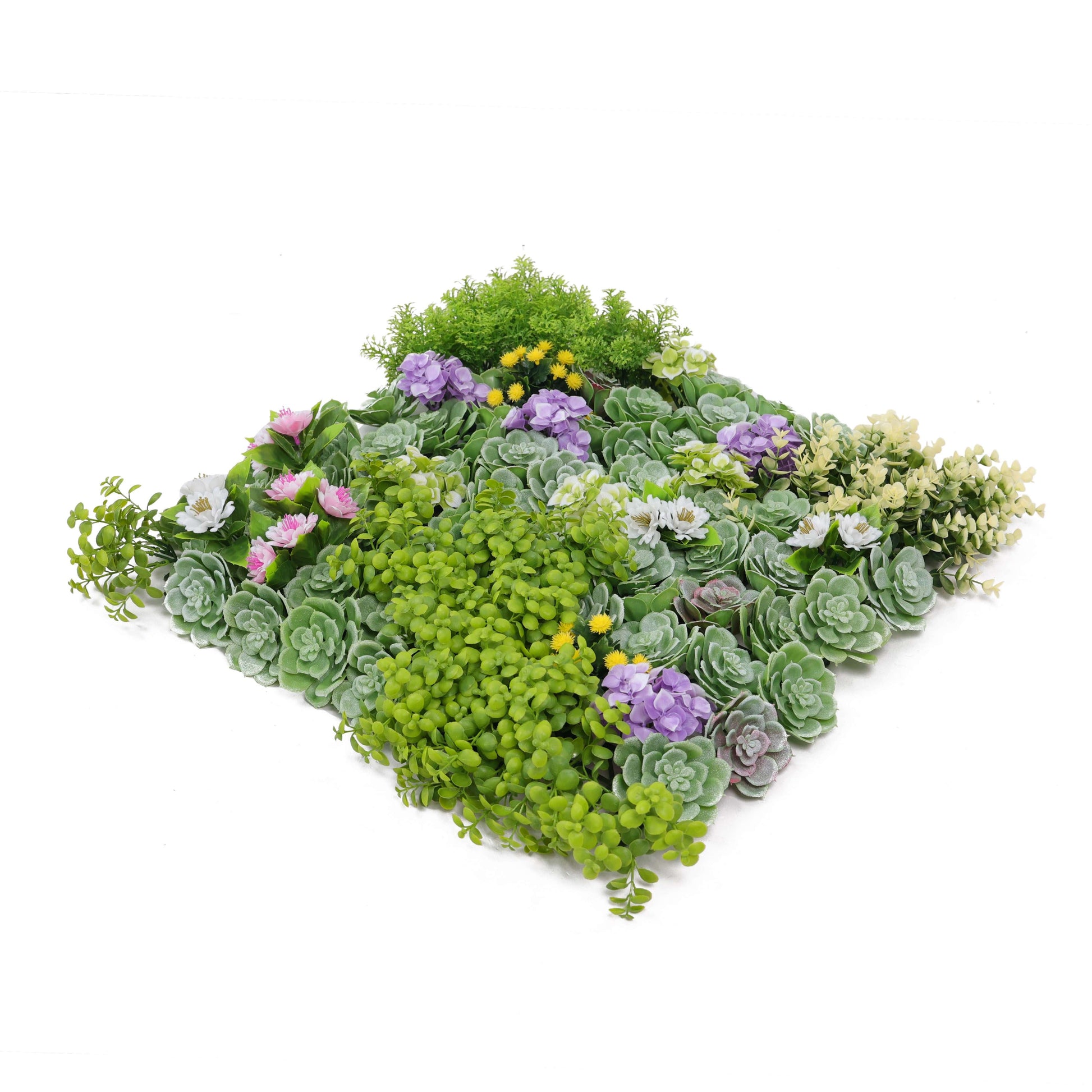 Artificial Dense Succulent Green Wall / Vertical Garden Panel 20" x 20" UV Resistant-2