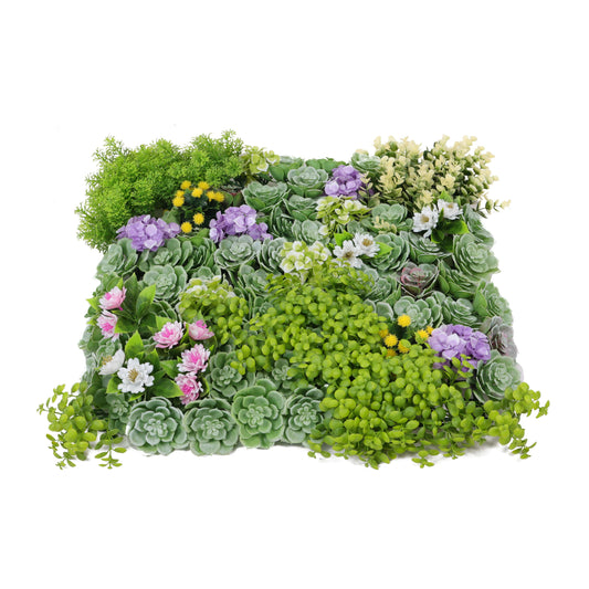 Artificial Dense Succulent Green Wall / Vertical Garden Panel 20" x 20" UV Resistant-0
